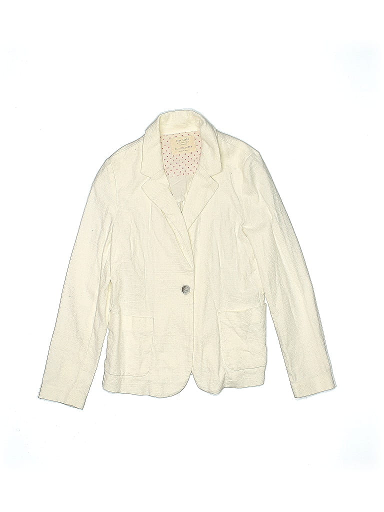 Zara Solid Ivory Blazer Size Off Thredup