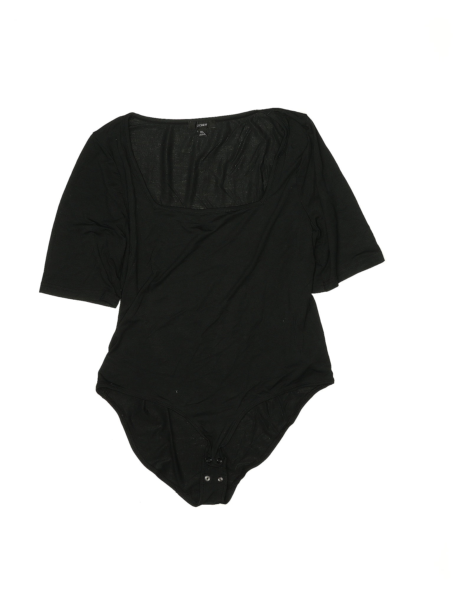 J Crew Solid Black Bodysuit Size Xl Off Thredup