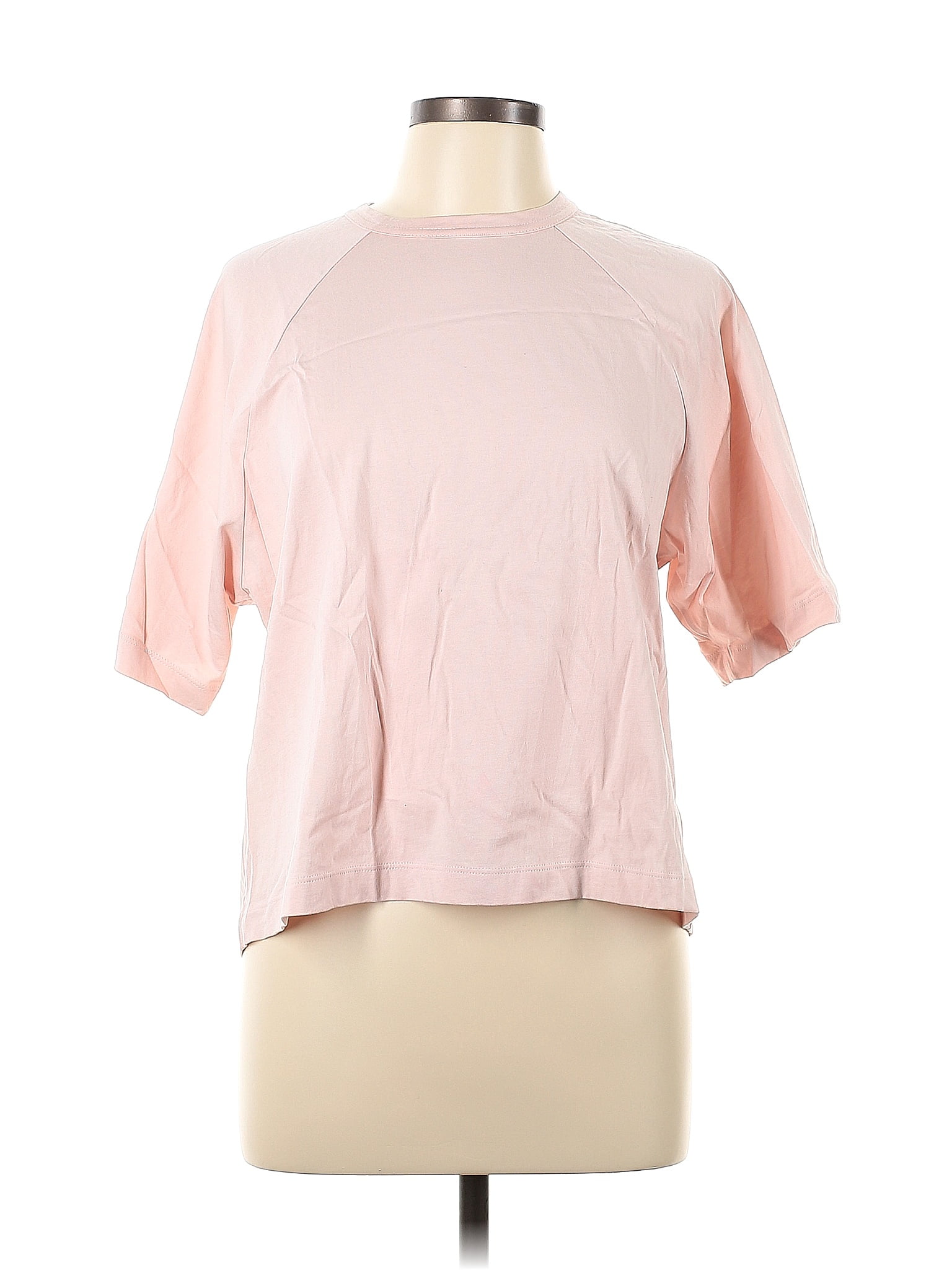 Everlane 100 Cotton Color Block Pink Short Sleeve T Shirt Size L 21