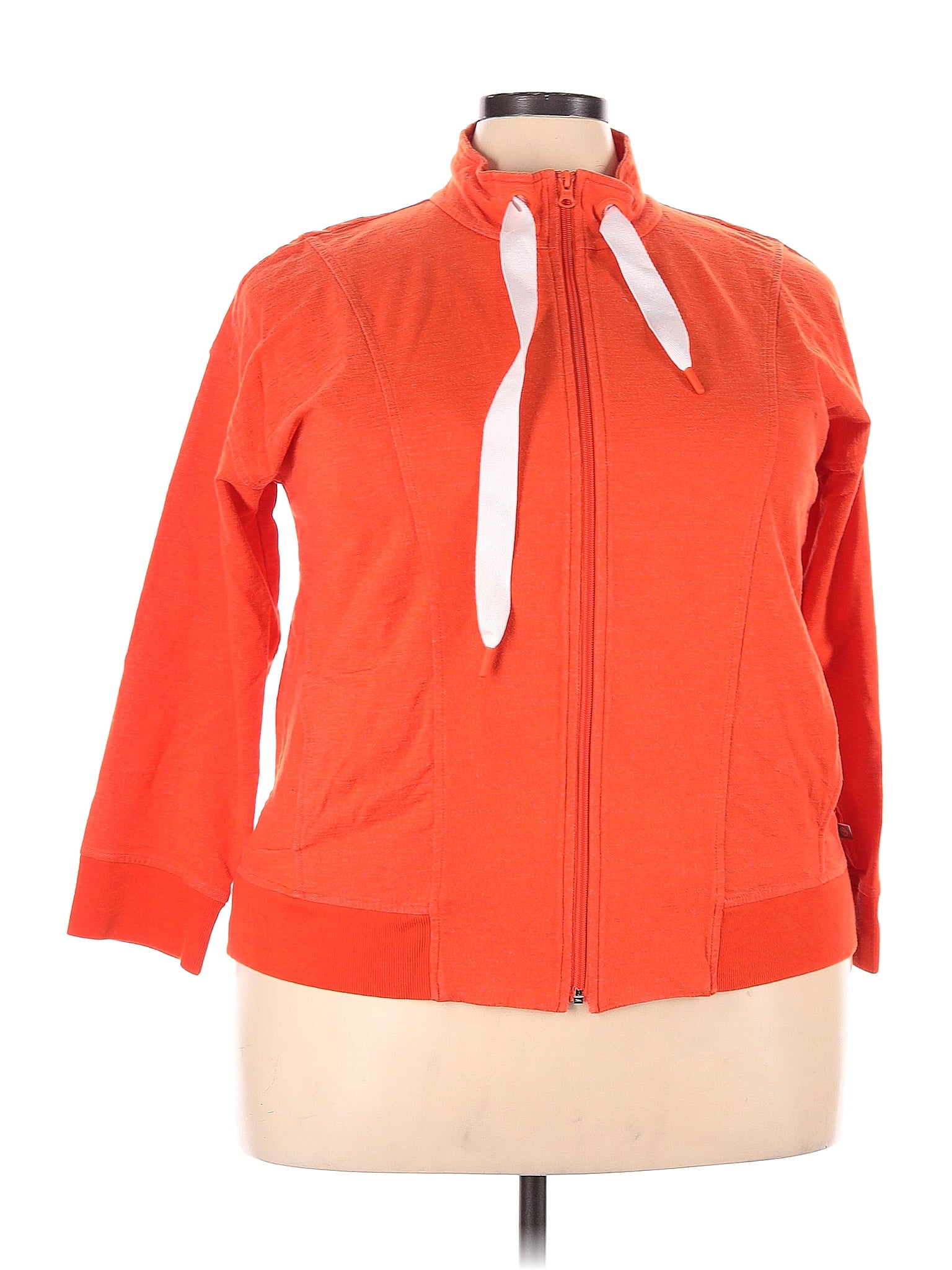 T By Talbots Solid Orange Jacket Size X Plus Off Thredup