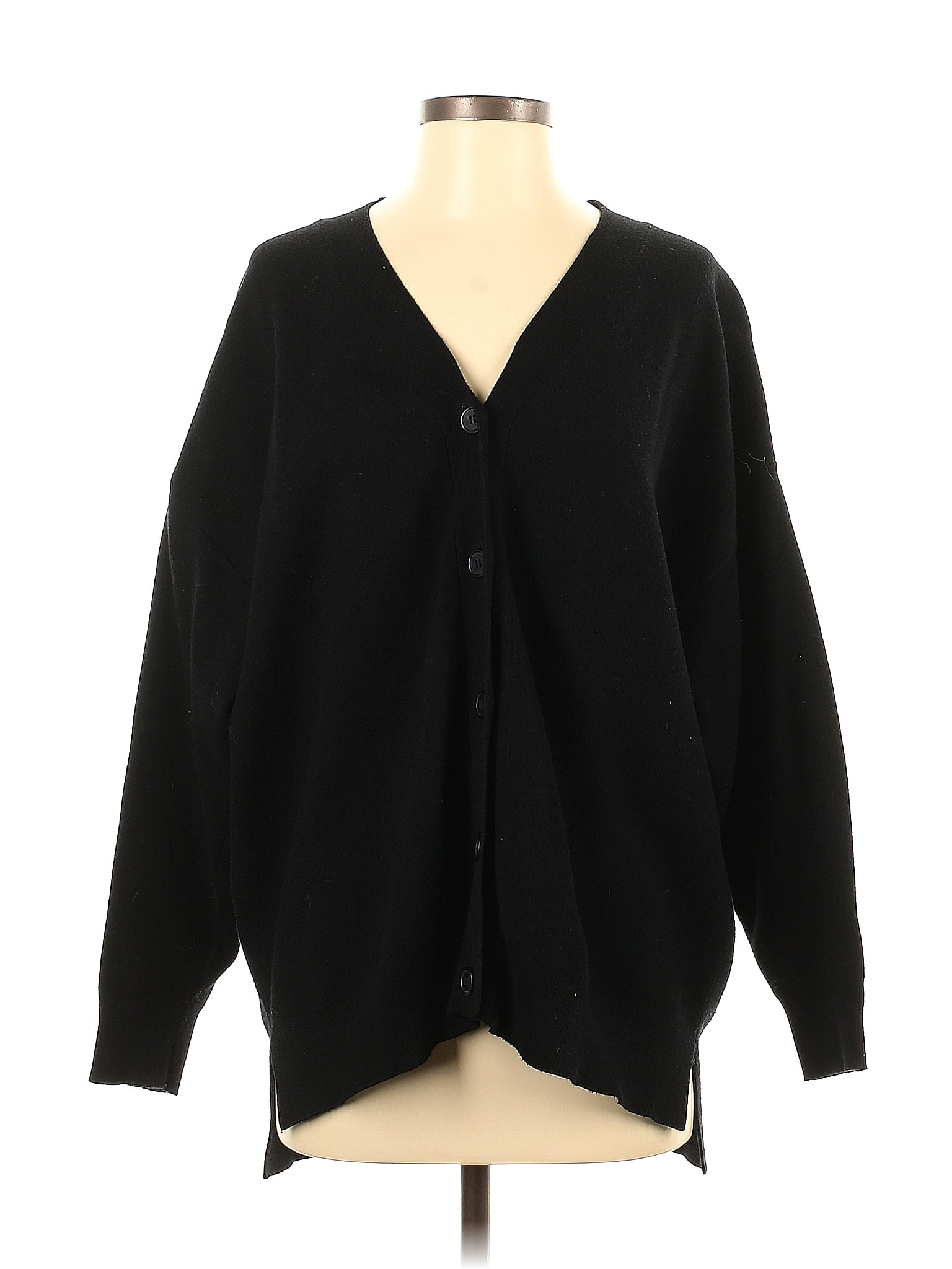 Zara Color Block Solid Black Cardigan Size S 43 Off ThredUp