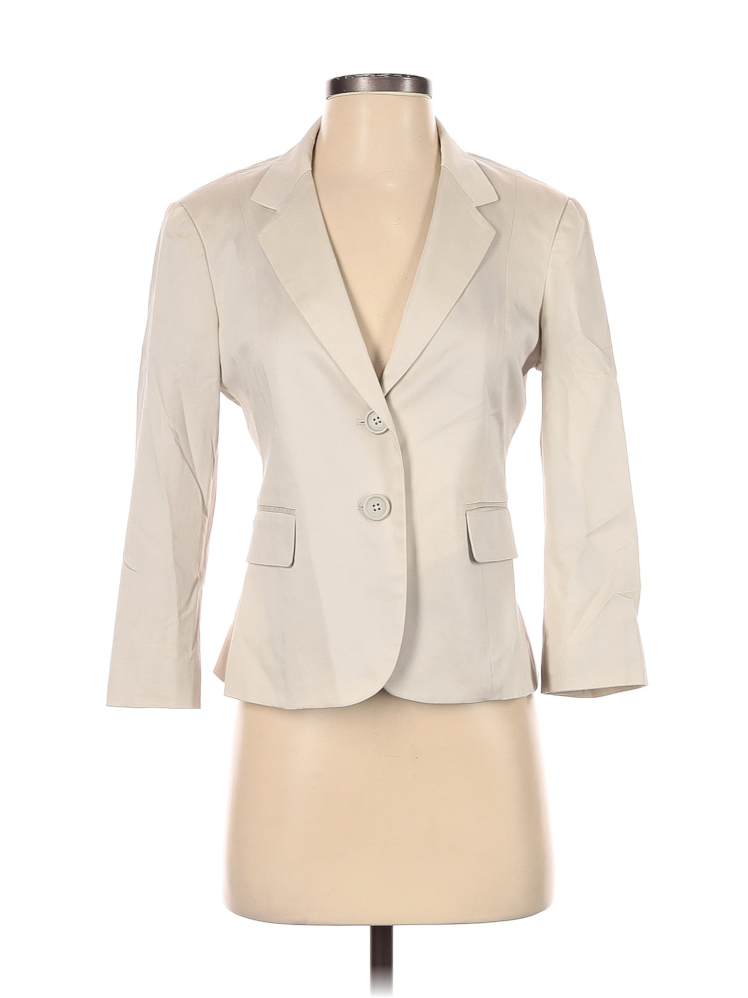 Express Solid Ivory Blazer Size 4 70 Off ThredUp