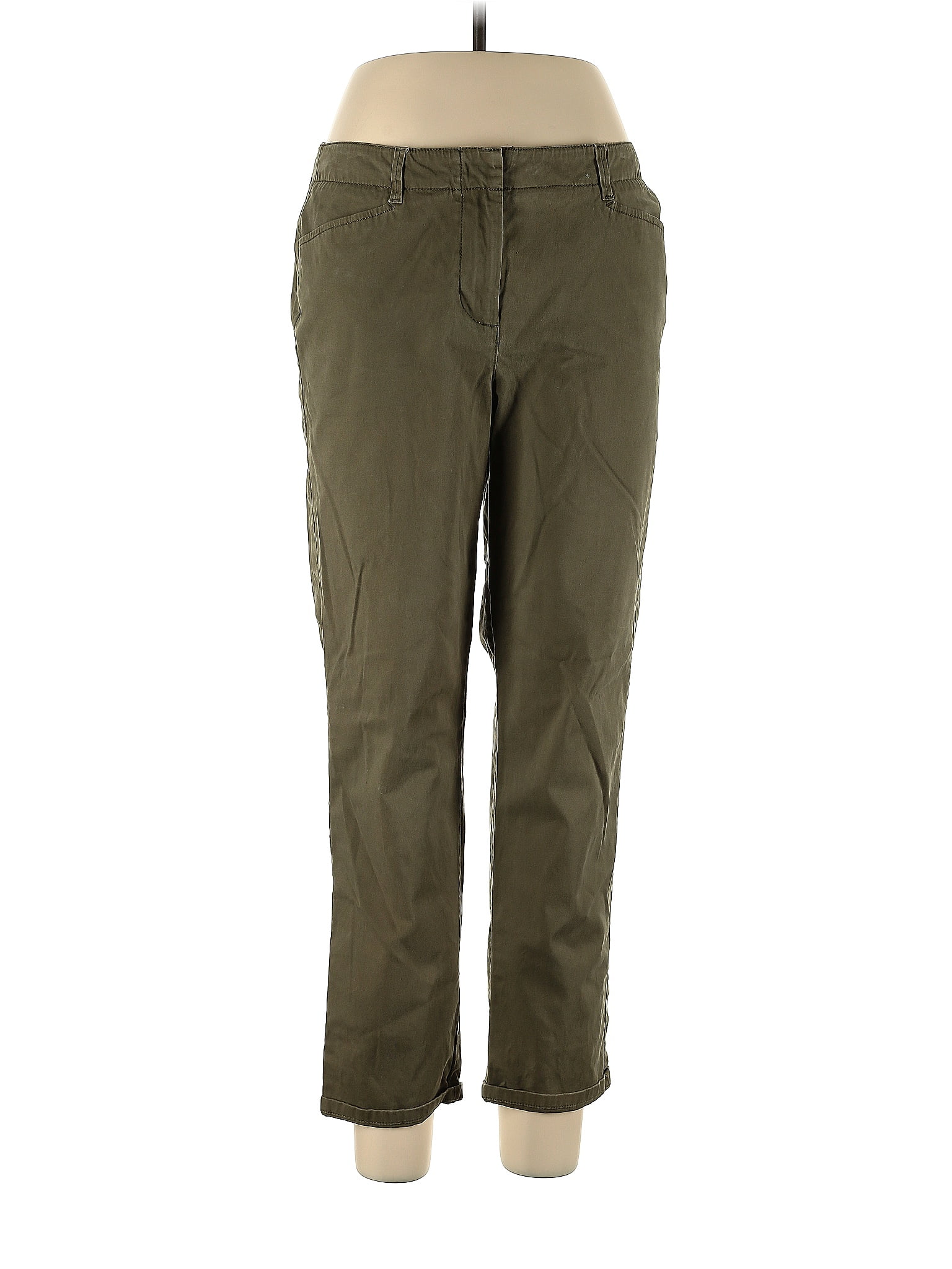 J Jill Solid Green Khakis Size Off Thredup