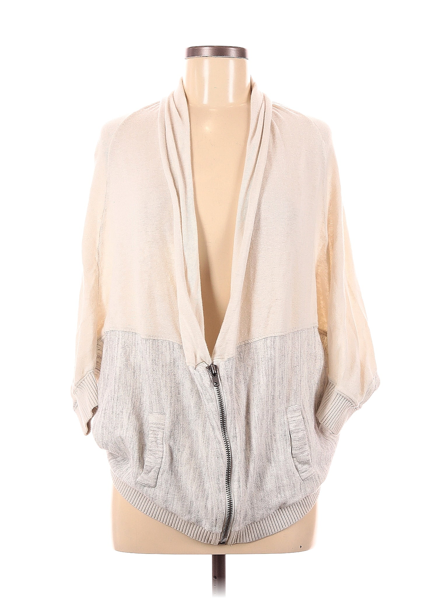 Moth Color Block Solid Ivory Cardigan Size M Off Thredup