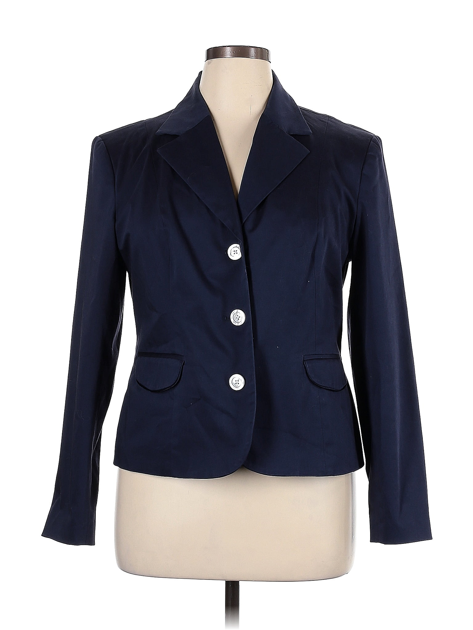 George Solid Navy Blue Jacket Size Off Thredup