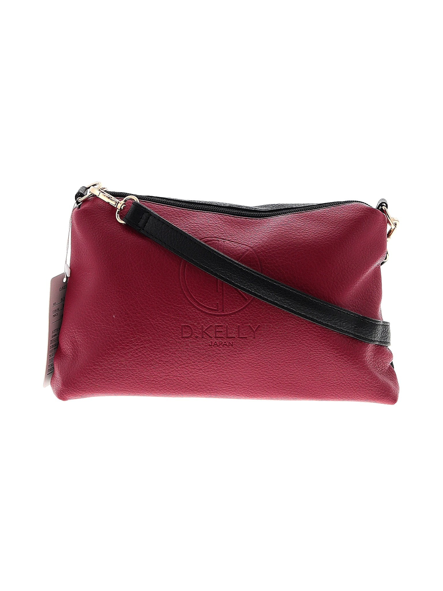 Assorted Brands Color Block Solid Maroon Burgundy Crossbody Bag One