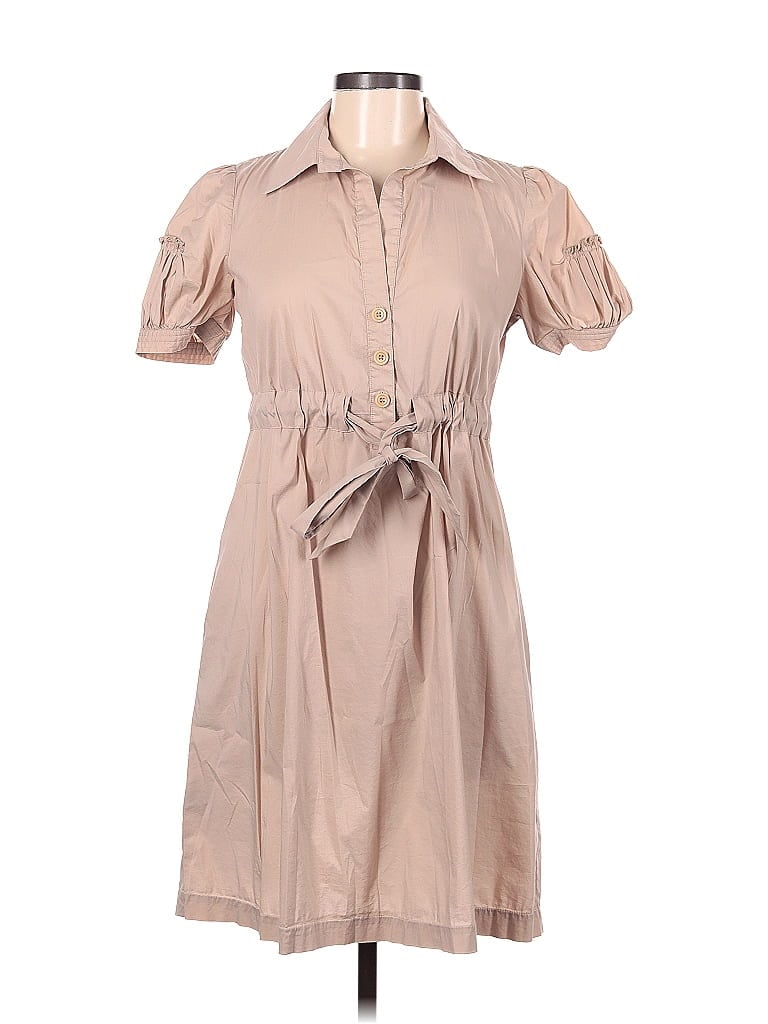 Max And Cleo Solid Tan Casual Dress Size 6 71 Off ThredUp