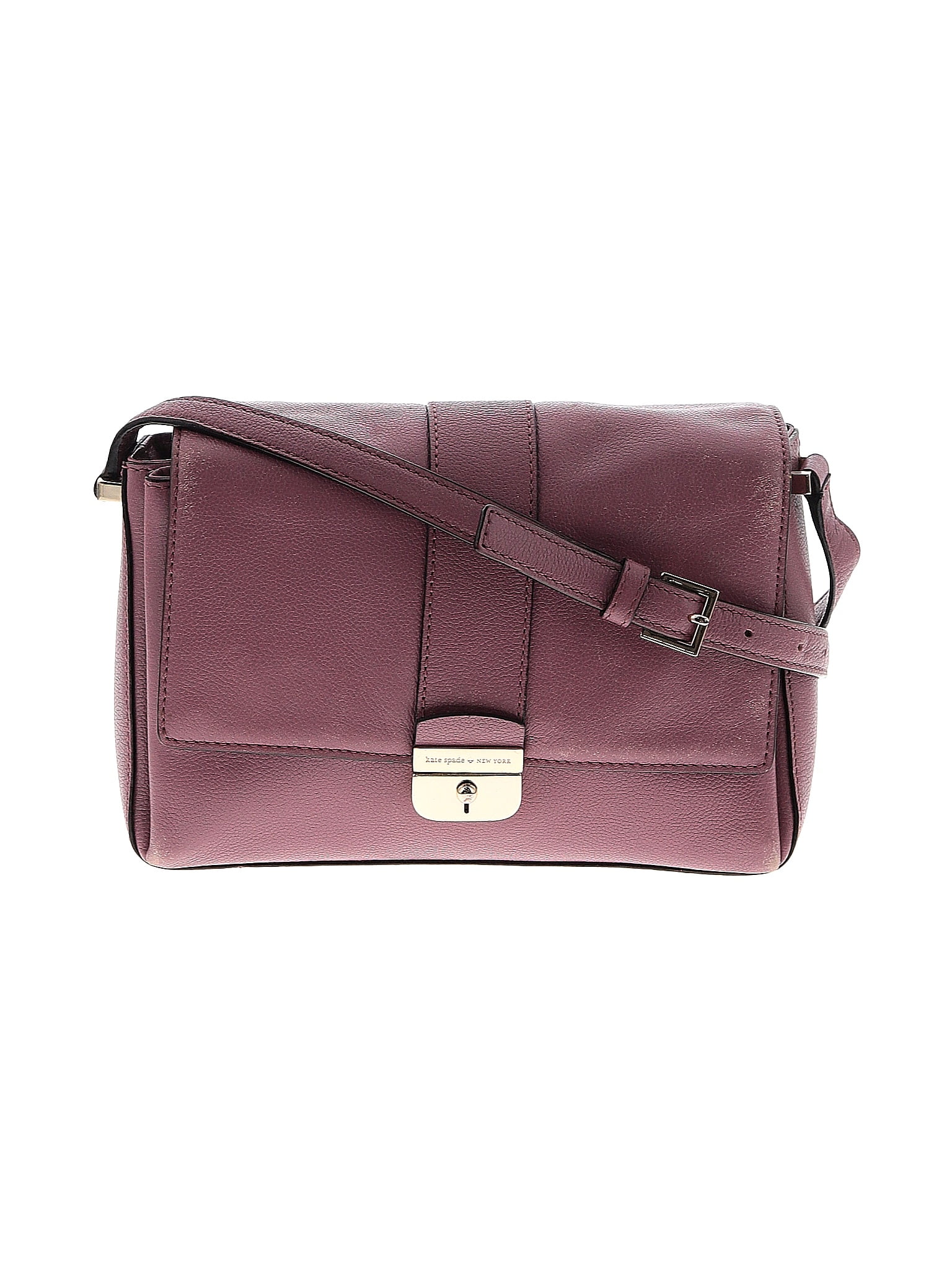 Kate Spade New York Leather Solid Maroon Burgundy Leather