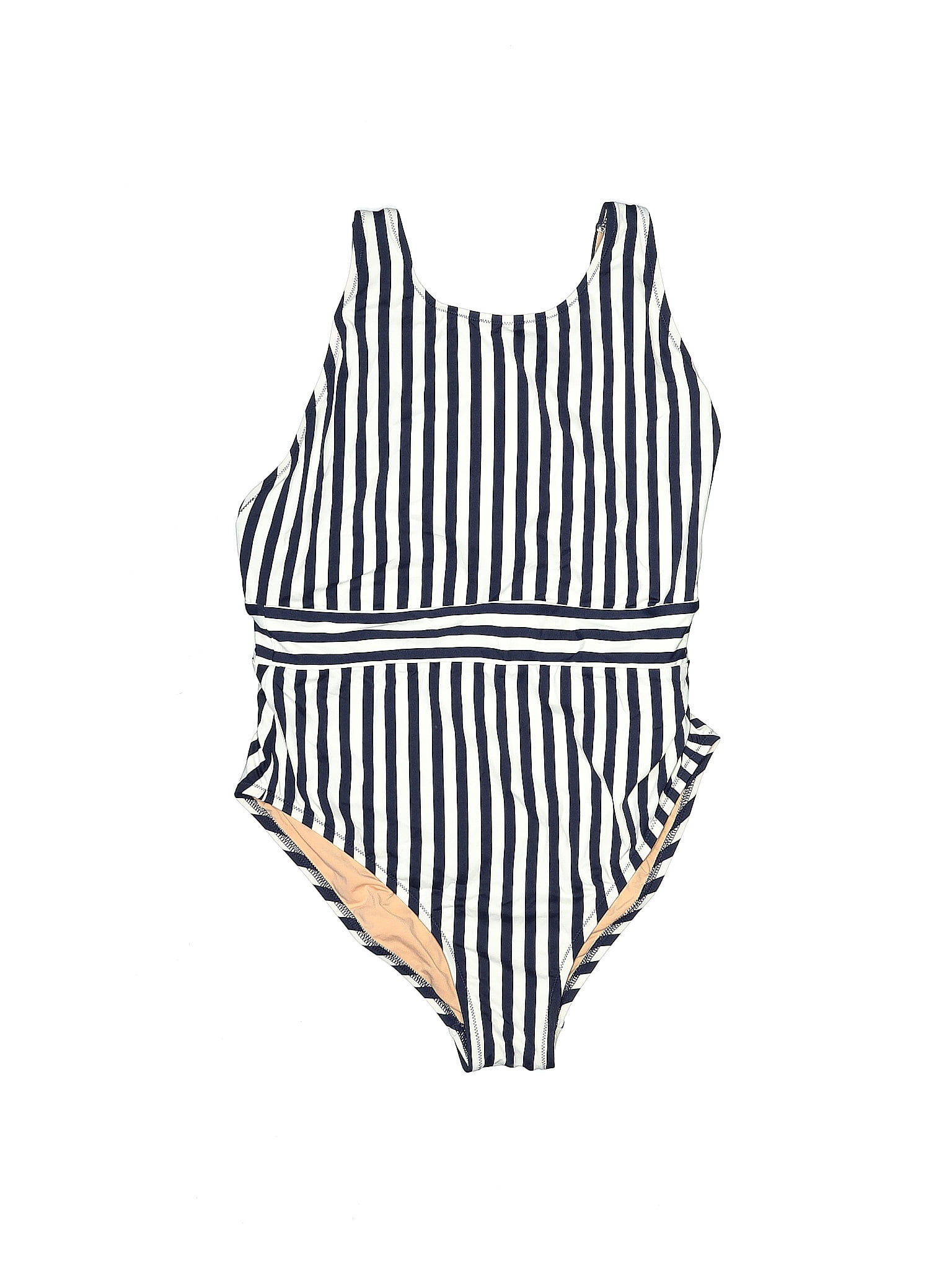 J Crew Stripes Multi Color Ivory One Piece Swimsuit Size 12 74 Off