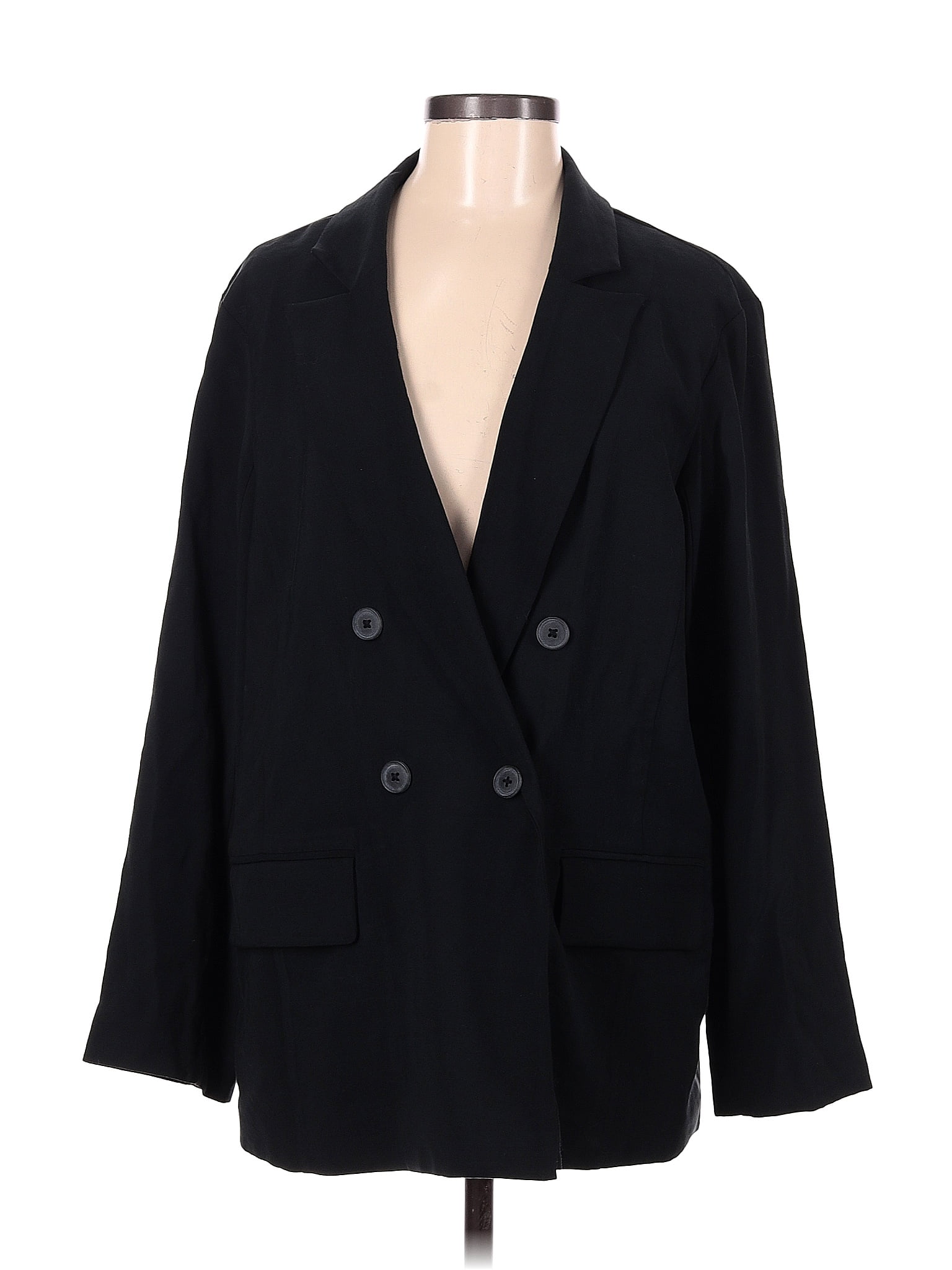 A New Day Solid Black Blazer Size M 50 Off ThredUp