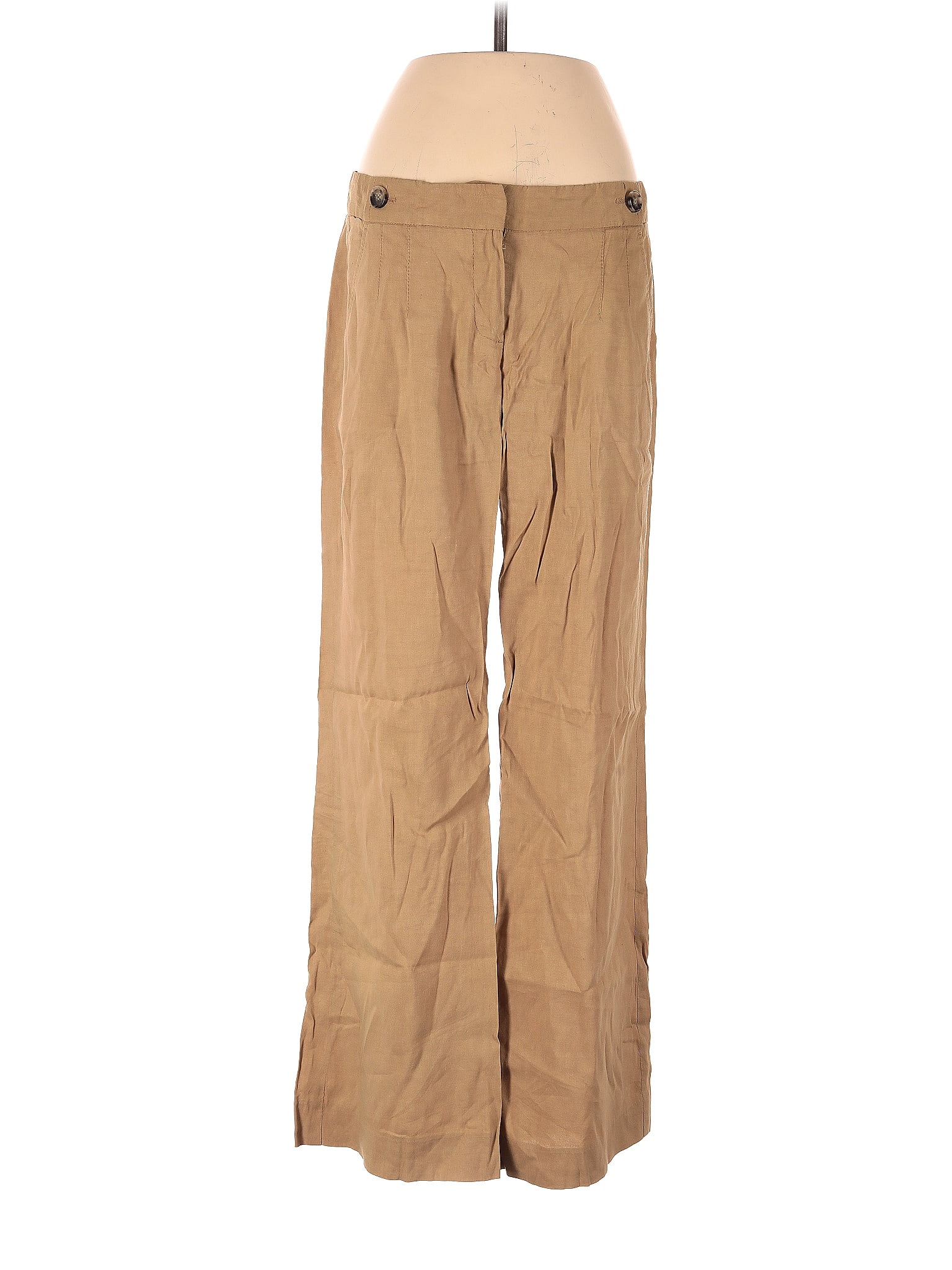 Theory Solid Brown Tan Casual Pants Size Off Thredup