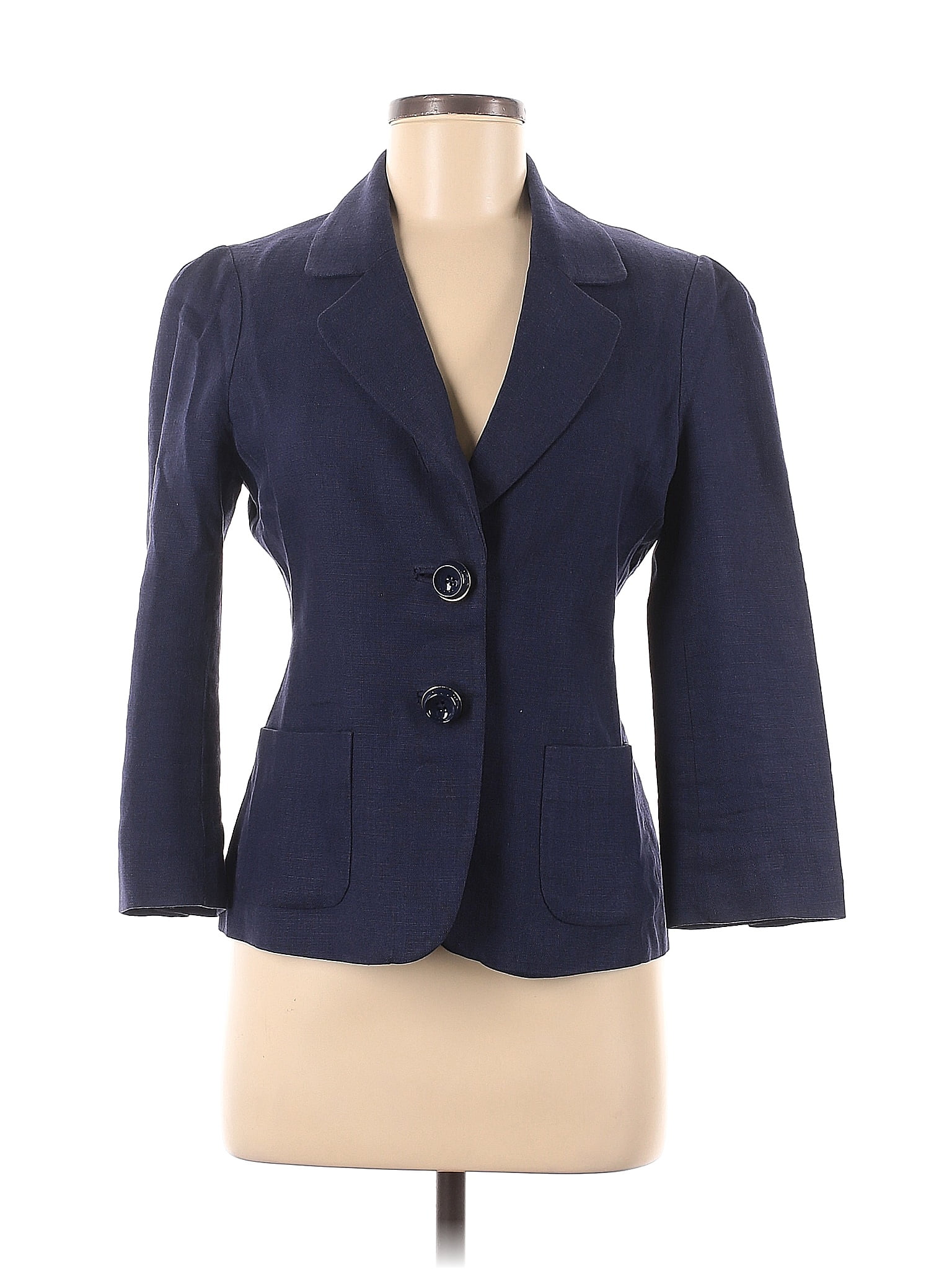 Kate Spade New York Solid Navy Blue Blazer Size Off Thredup