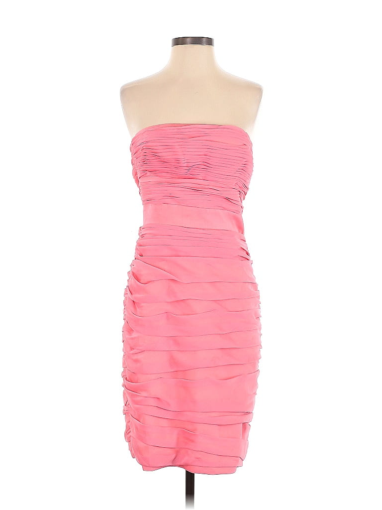 Ml Monique Lhuillier Polyester Pink Cocktail Dress Size