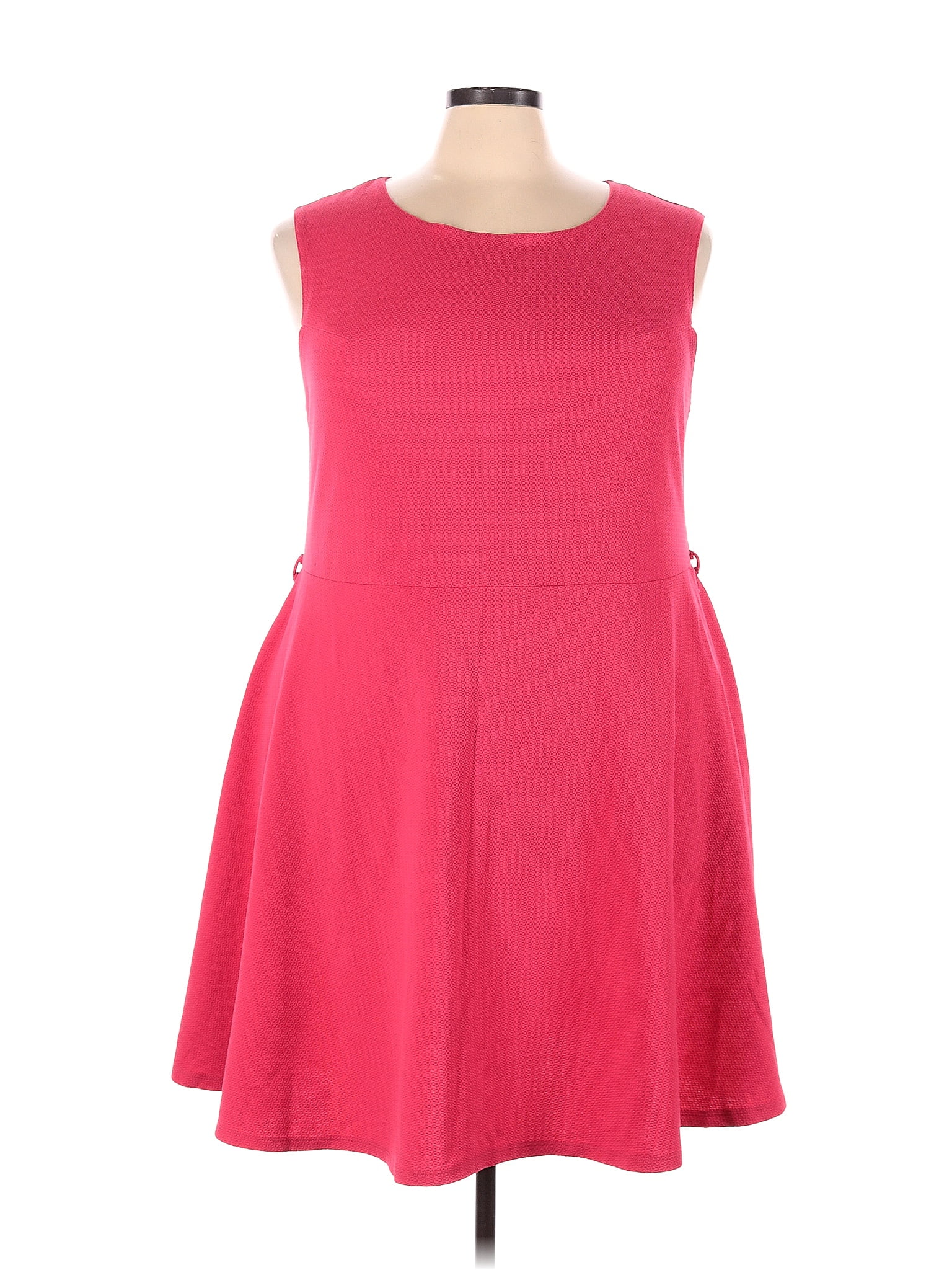 New Look Solid Pink Casual Dress Size 26 Plus 28 Off ThredUp