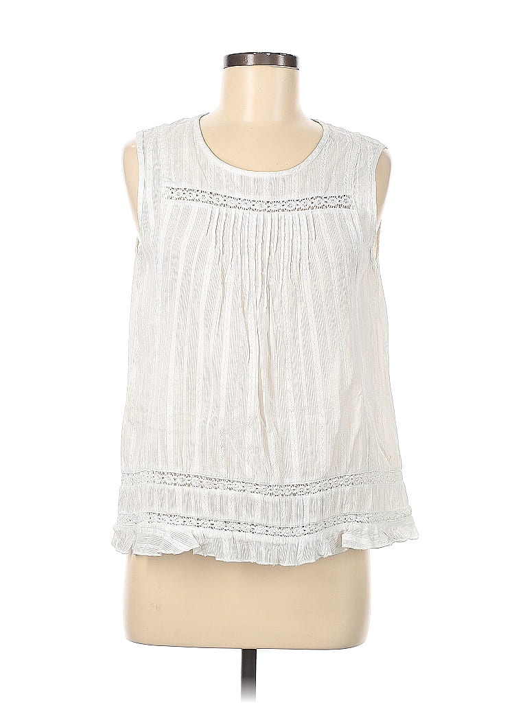 Matilda Jane White Sleeveless Blouse Size M Off Thredup