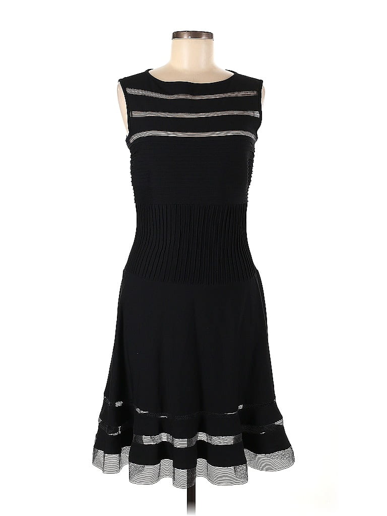 Tadashi Shoji Solid Black Cocktail Dress Size M Off Thredup