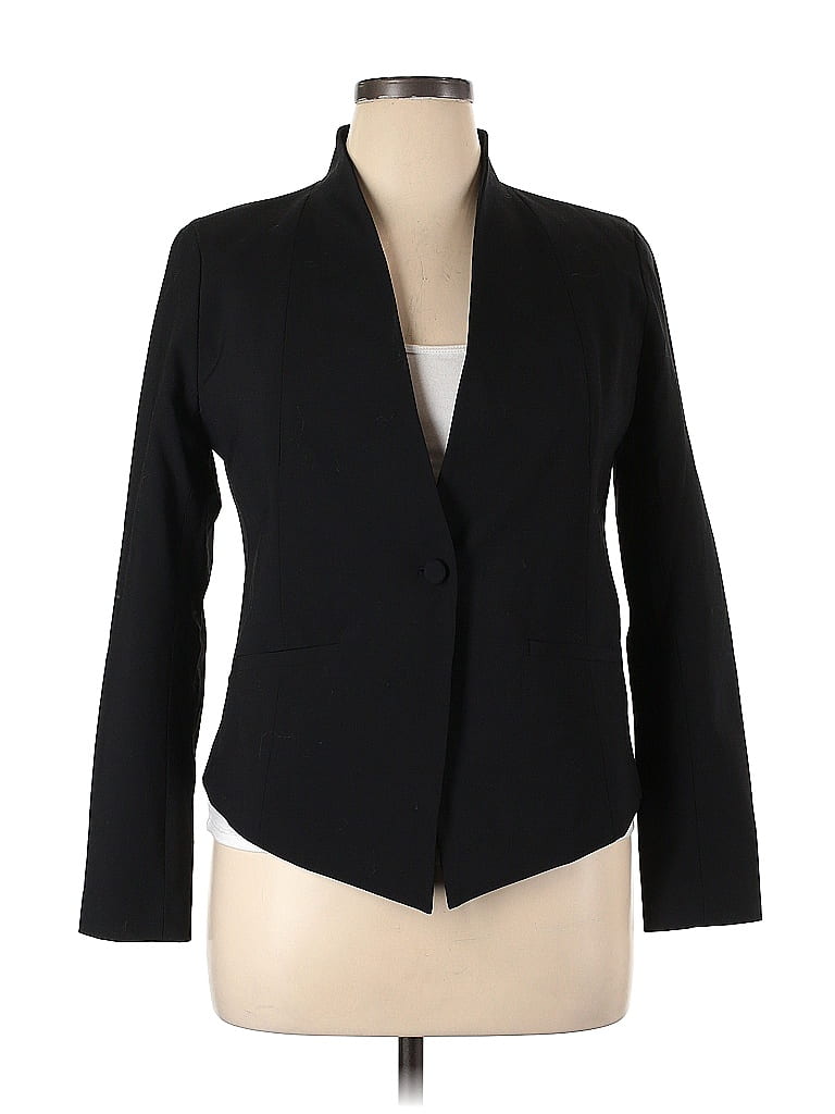 Eileen Fisher Solid Black Blazer Size 14 73 Off ThredUp