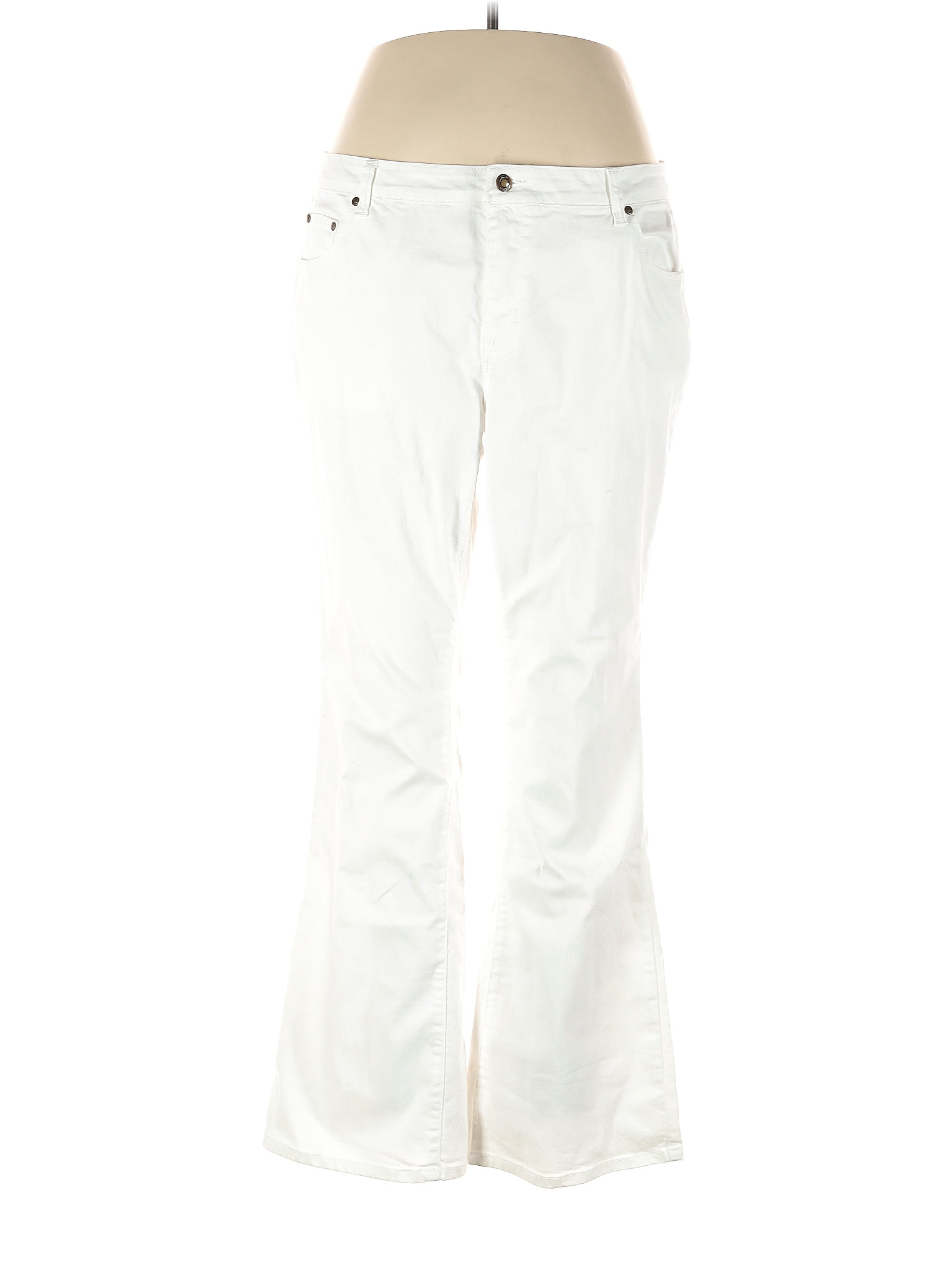 Jessica London Solid White Ivory Jeans Size Plus Off Thredup