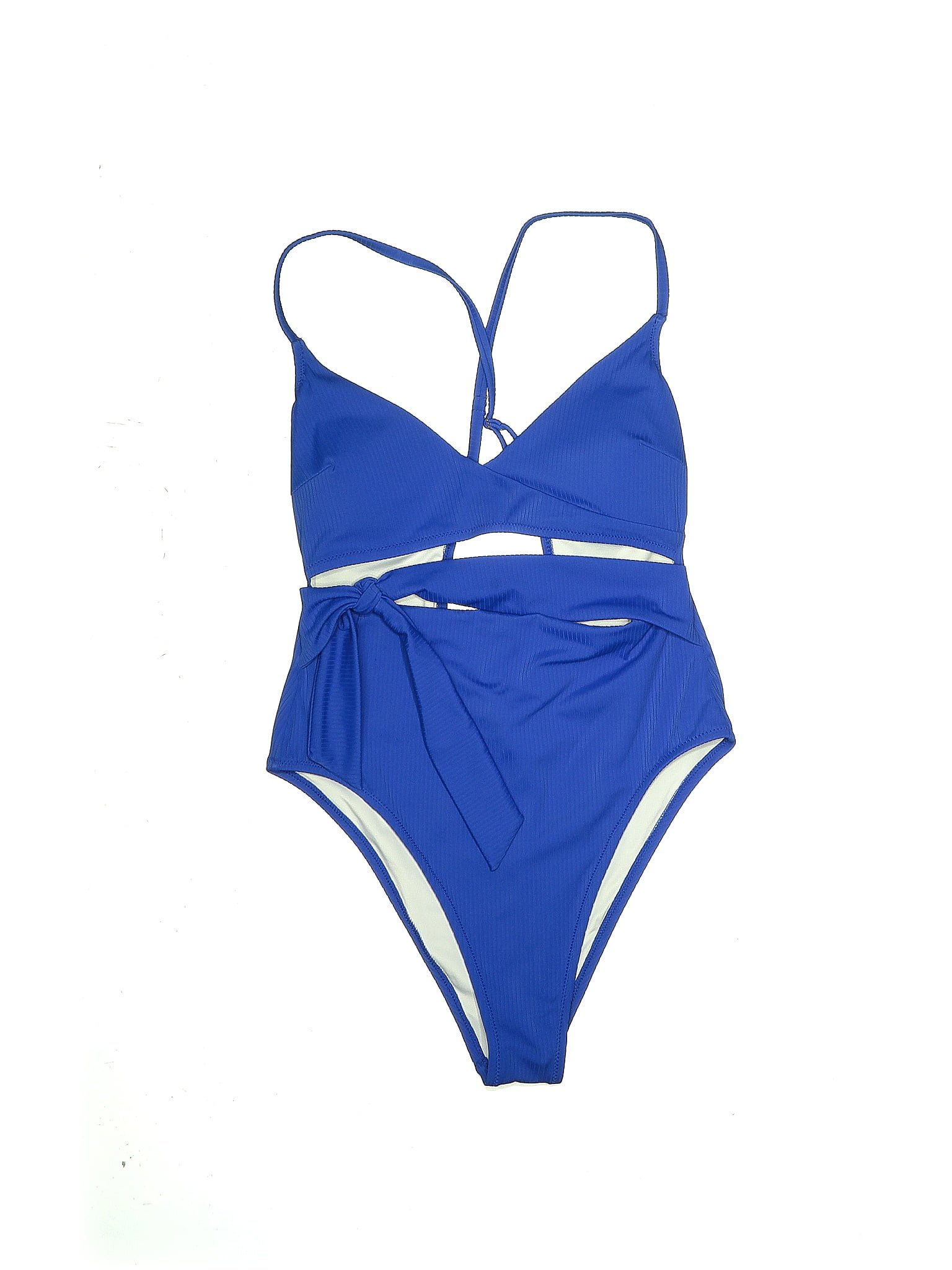 Shade Shore Solid Blue One Piece Swimsuit Size M Off Thredup