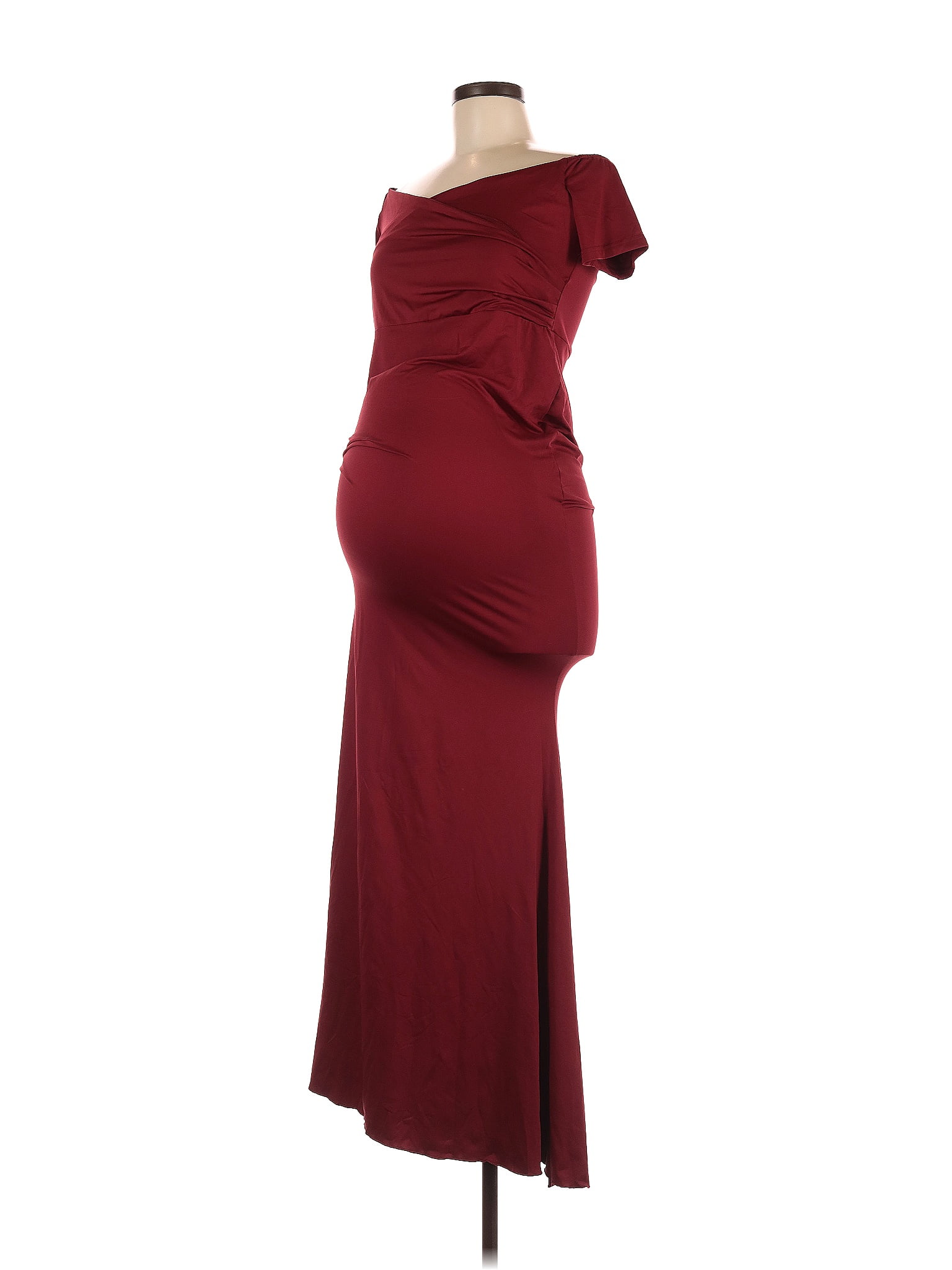 Molliya Solid Maroon Burgundy Cocktail Dress Size M Maternity