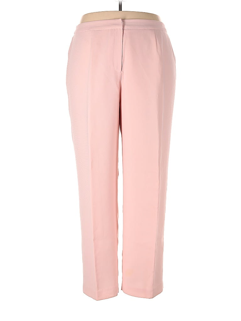 Blacker By Stanley Blacker Polyester Solid Pink Dress Pants Size