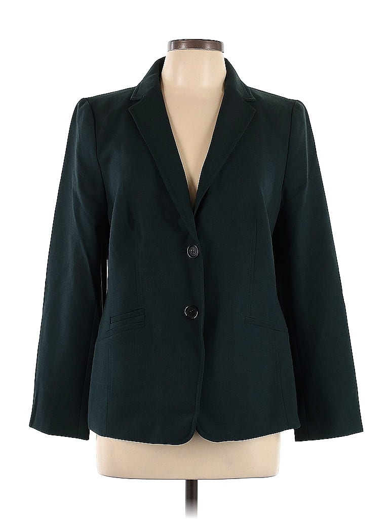 Talbots Solid Teal Wool Blazer Size 12 78 Off ThredUp