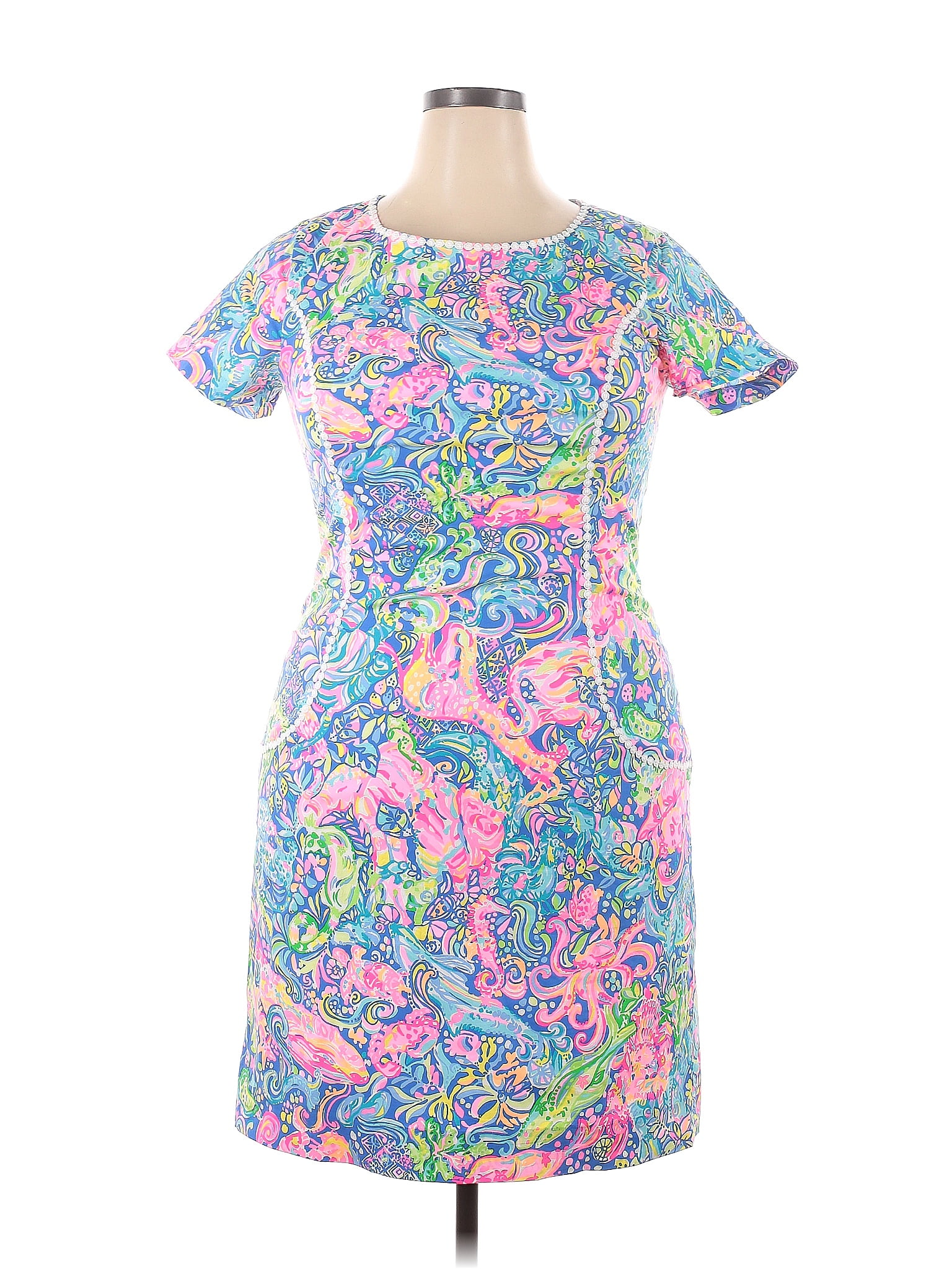 Lilly Pulitzer Multi Color Pink Casual Dress Size Off Thredup