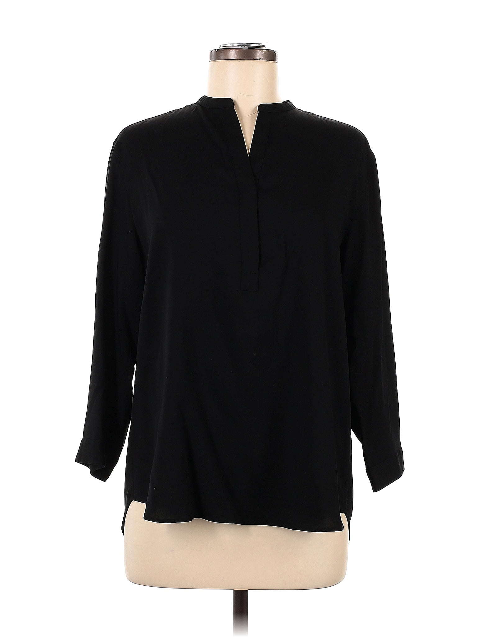 Uniqlo Black Long Sleeve Blouse Size M Off Thredup