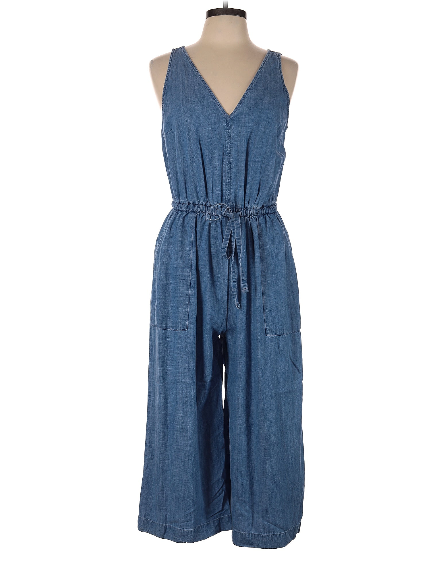 Gap Solid Blue Jumpsuit Size M 70 Off ThredUp