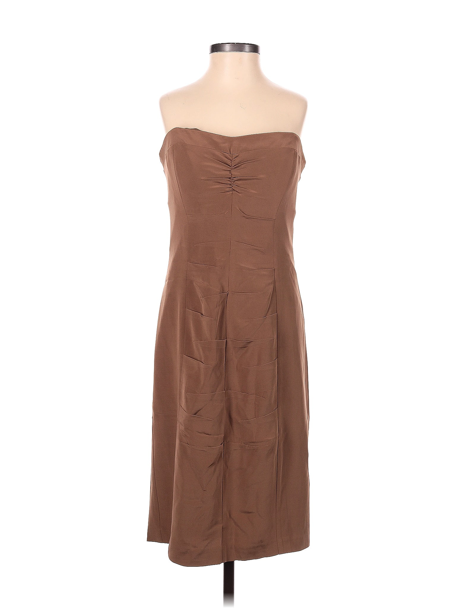 Nicole Miller Solid Brown Cocktail Dress Size Off Thredup