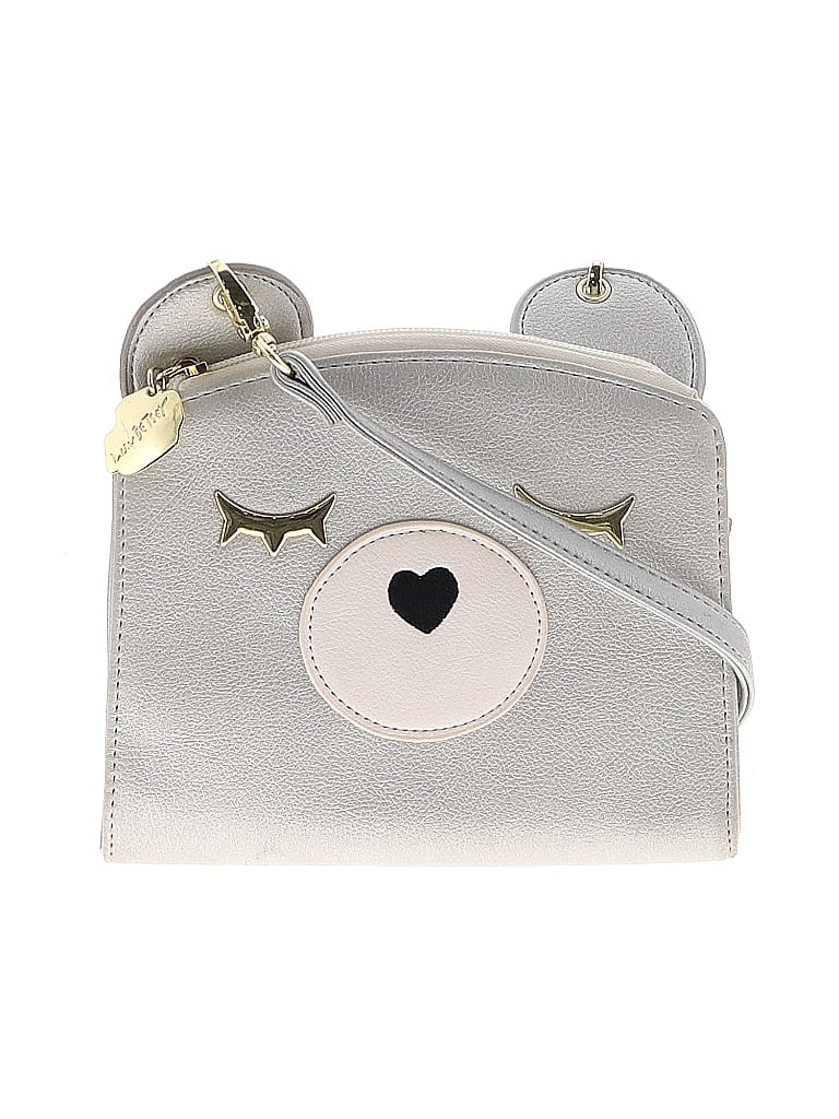 Luv Betsey By Betsey Johnson Polyurethane Solid Gray Crossbody Bag