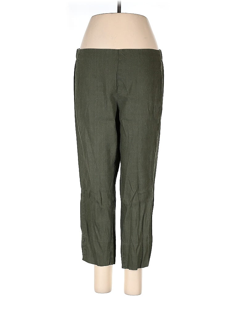 J Jill Solid Green Linen Pants Size M 72 Off ThredUp