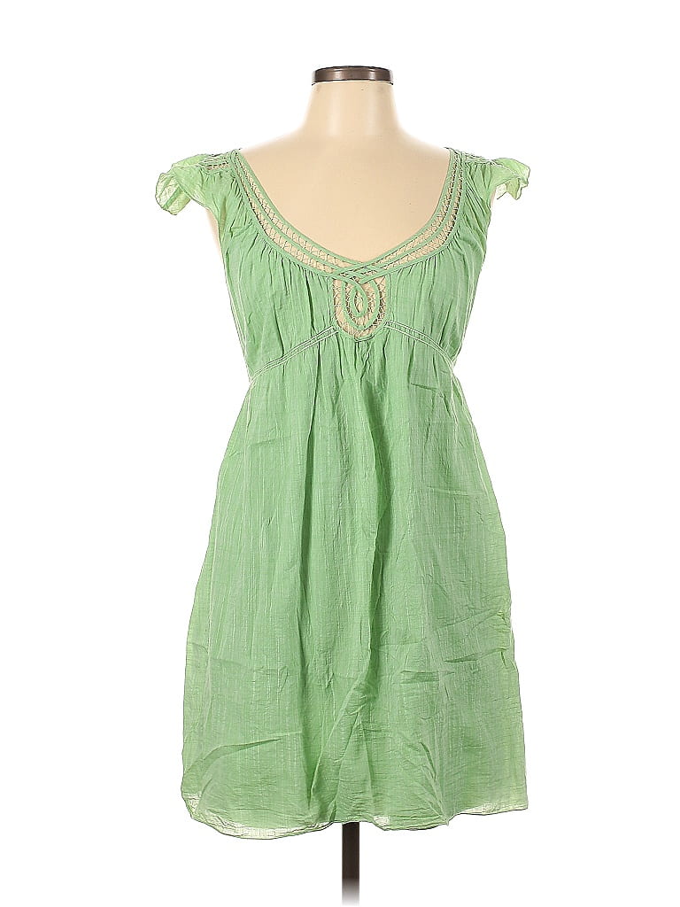 Sophie Max Solid Green Casual Dress Size L Off Thredup