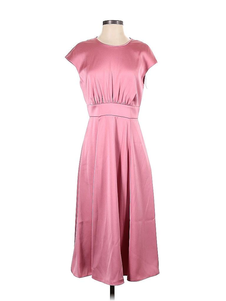 Gal Meets Glam Polyester Solid Pink Casual Dress Size Off