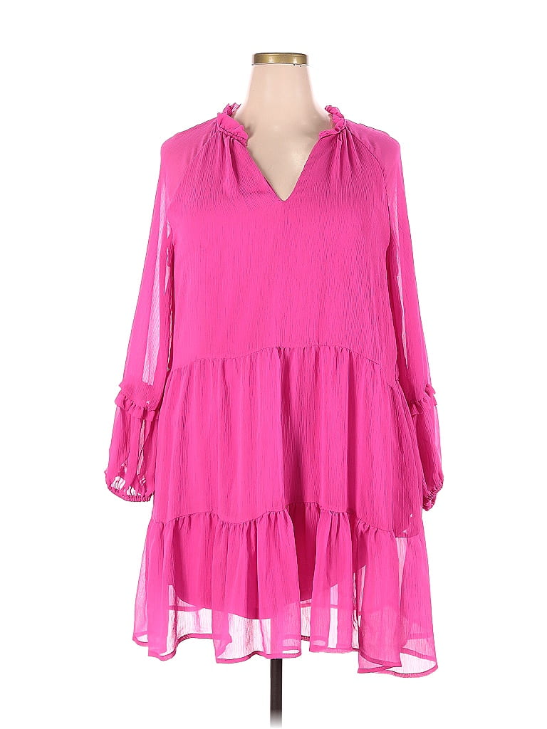 Vince Camuto Polyester Pink Casual Dress Size Xxl Off Thredup