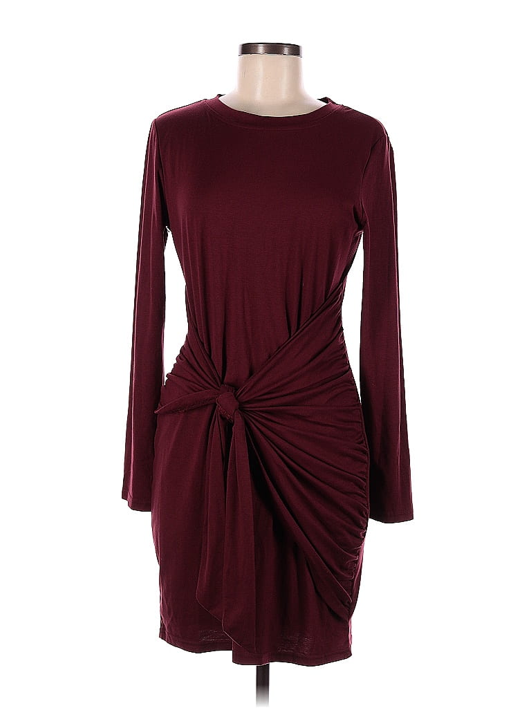 BTFBM Solid Burgundy Cocktail Dress Size M 62 Off ThredUp