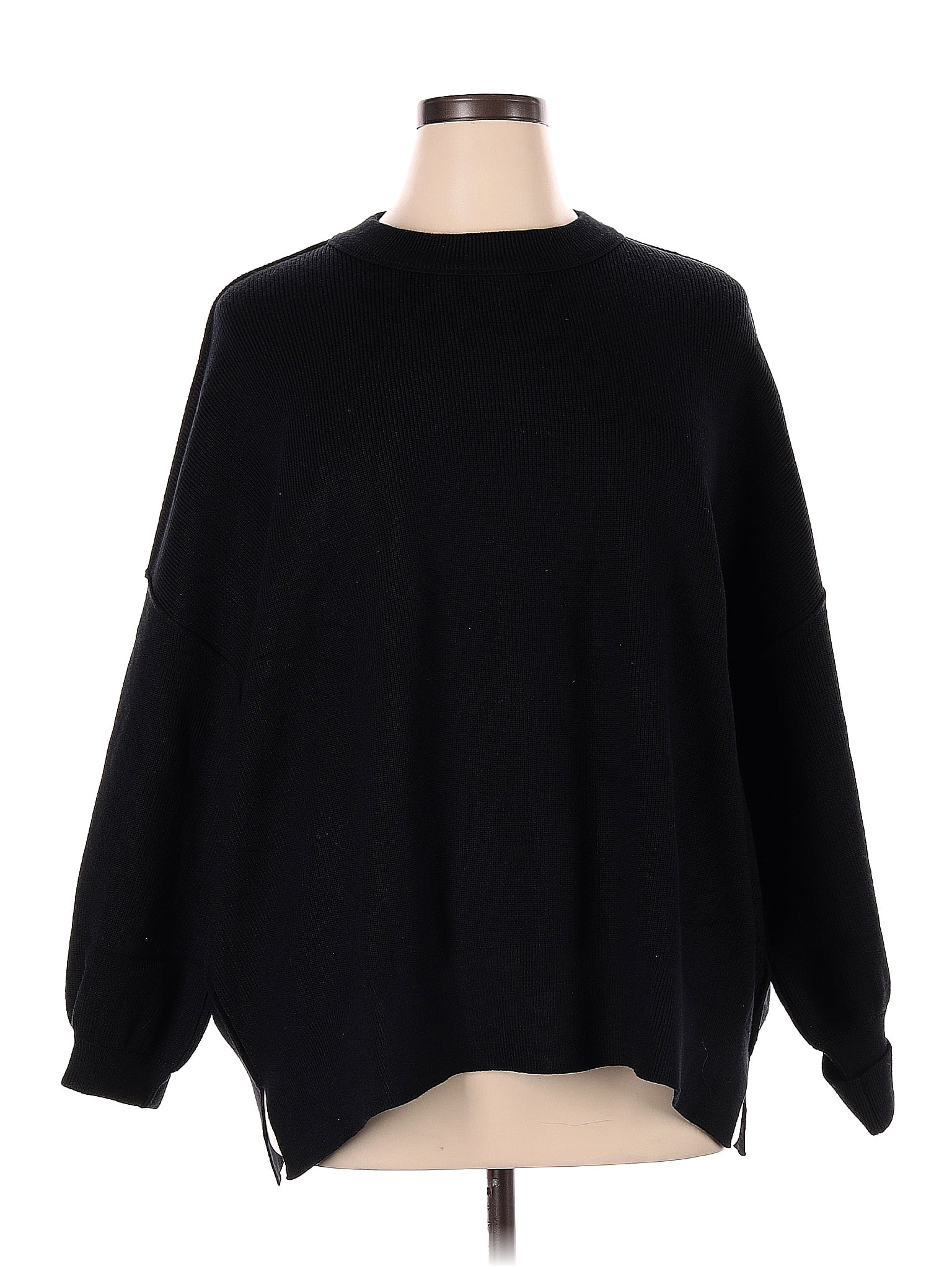 Lillusory Solid Black Pullover Sweater Size XL 52 Off ThredUp