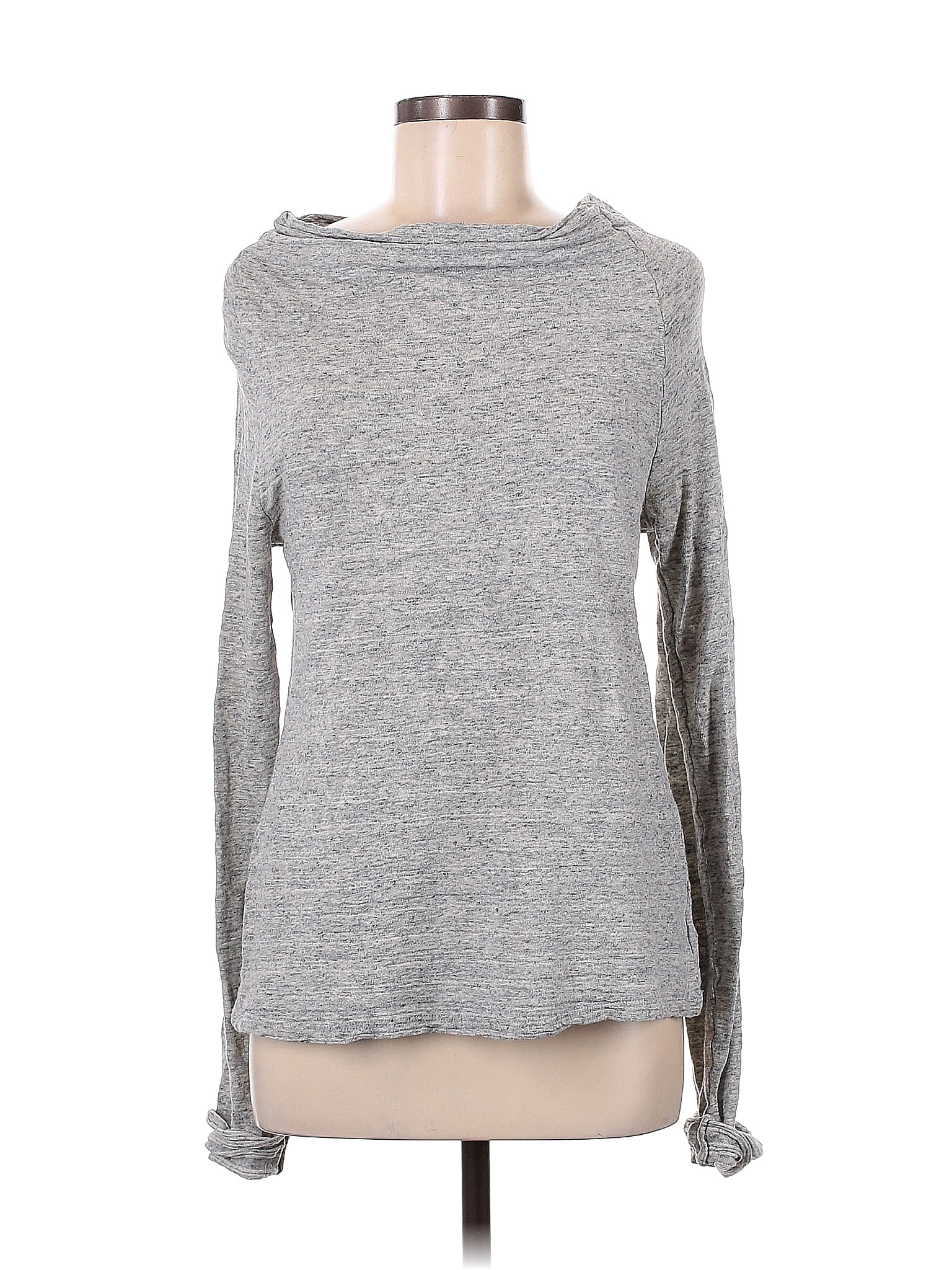 James Perse Gray Long Sleeve Blouse Size Med 2 78 Off ThredUp