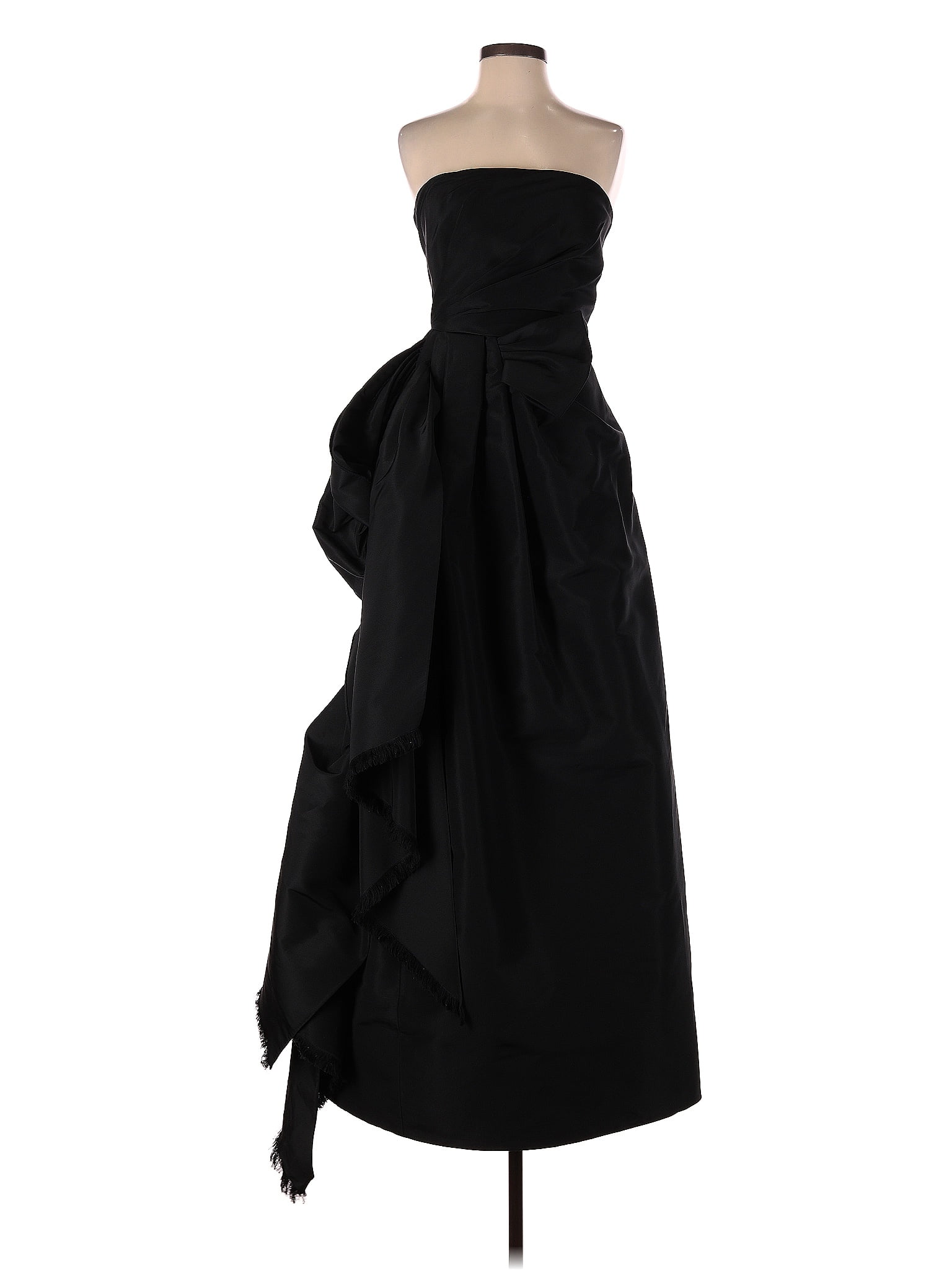 Oscar De La Renta Silk Black Cocktail Dress Size Off Thredup