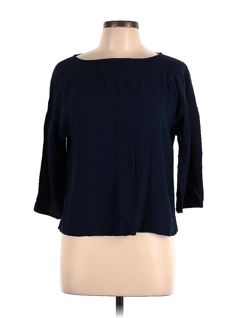 J Jill 100 Rayon Blue 3 4 Sleeve Top Size L 67 Off ThredUp