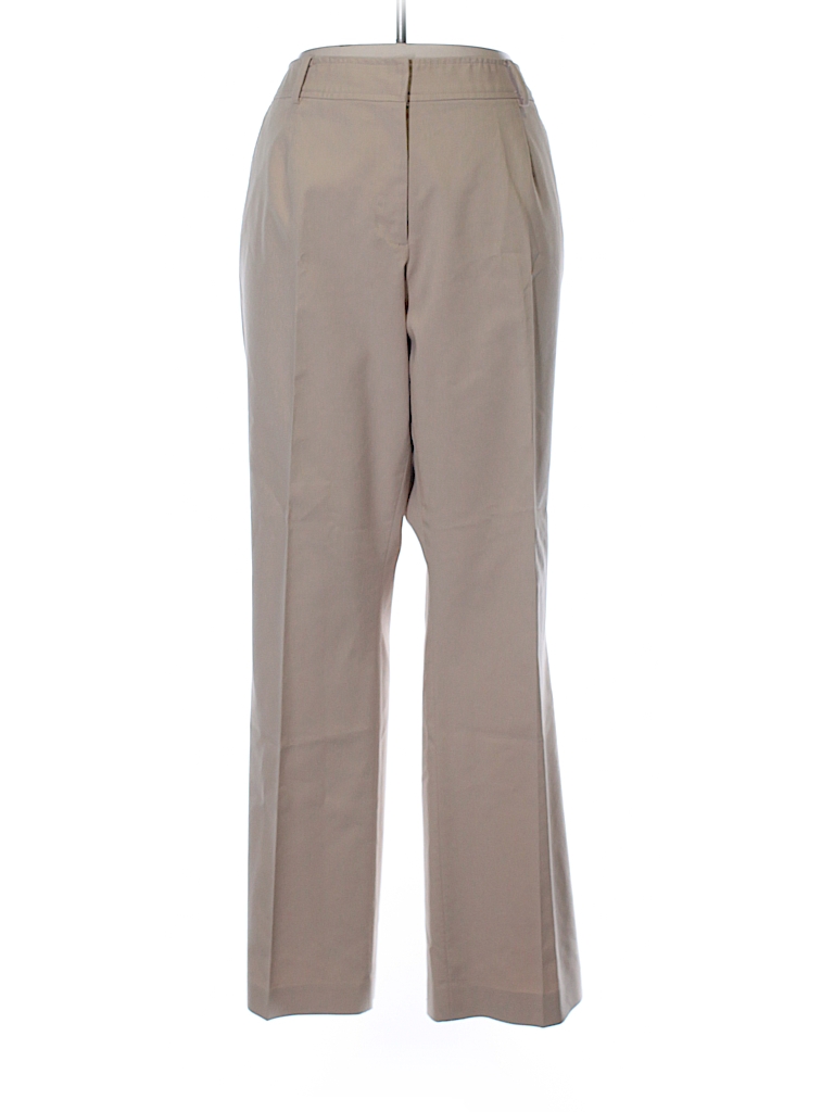 Talbots Solid Tan Dress Pants Size Off Thredup