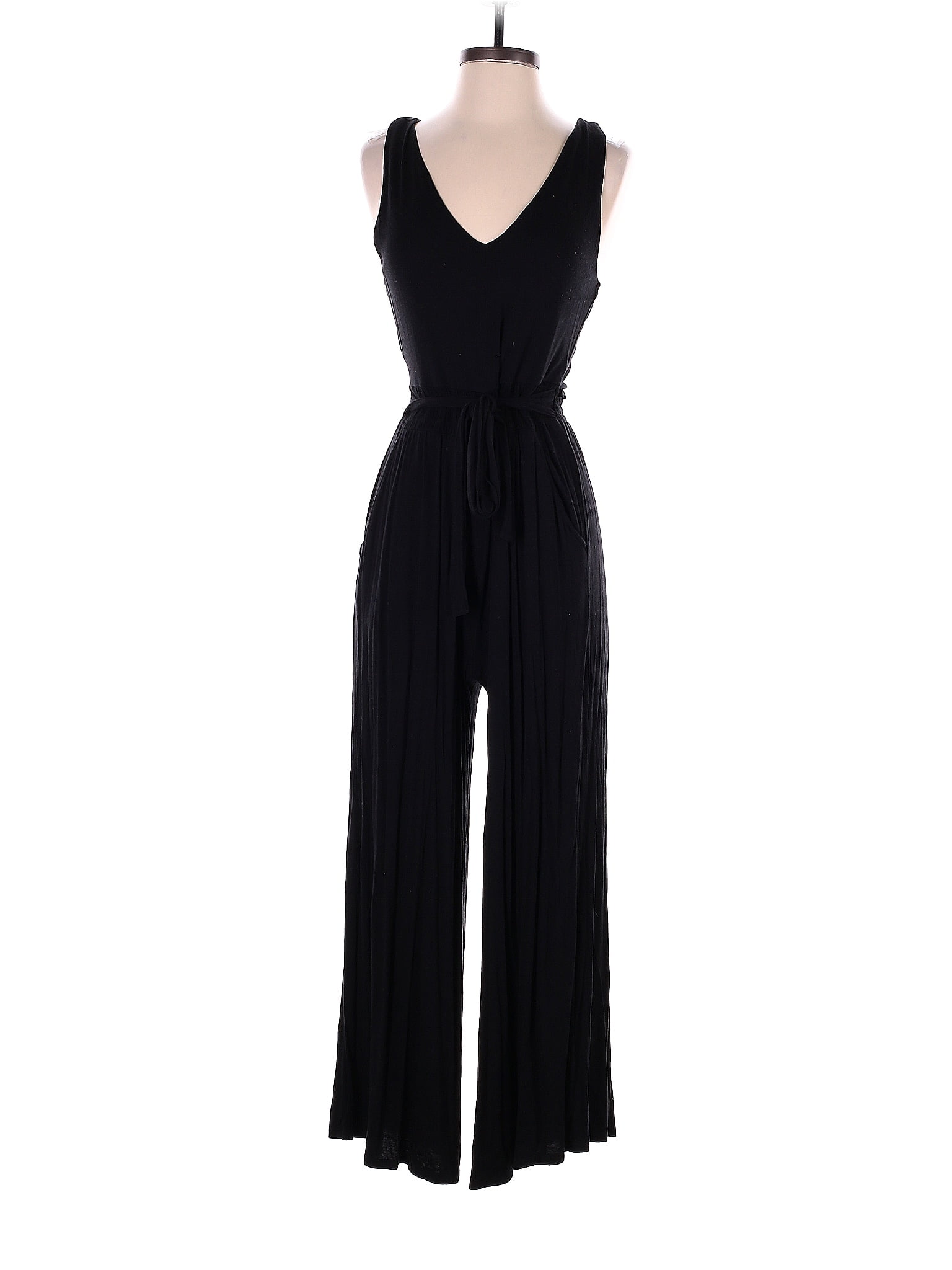 Loft Beach Solid Black Jumpsuit Size Xs Off Thredup