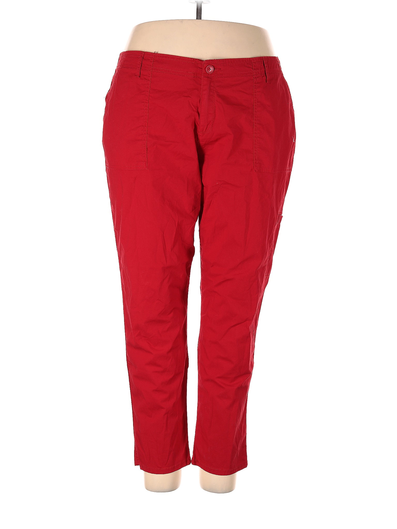 Liz Claiborne Solid Red Khakis Size Plus Off Thredup