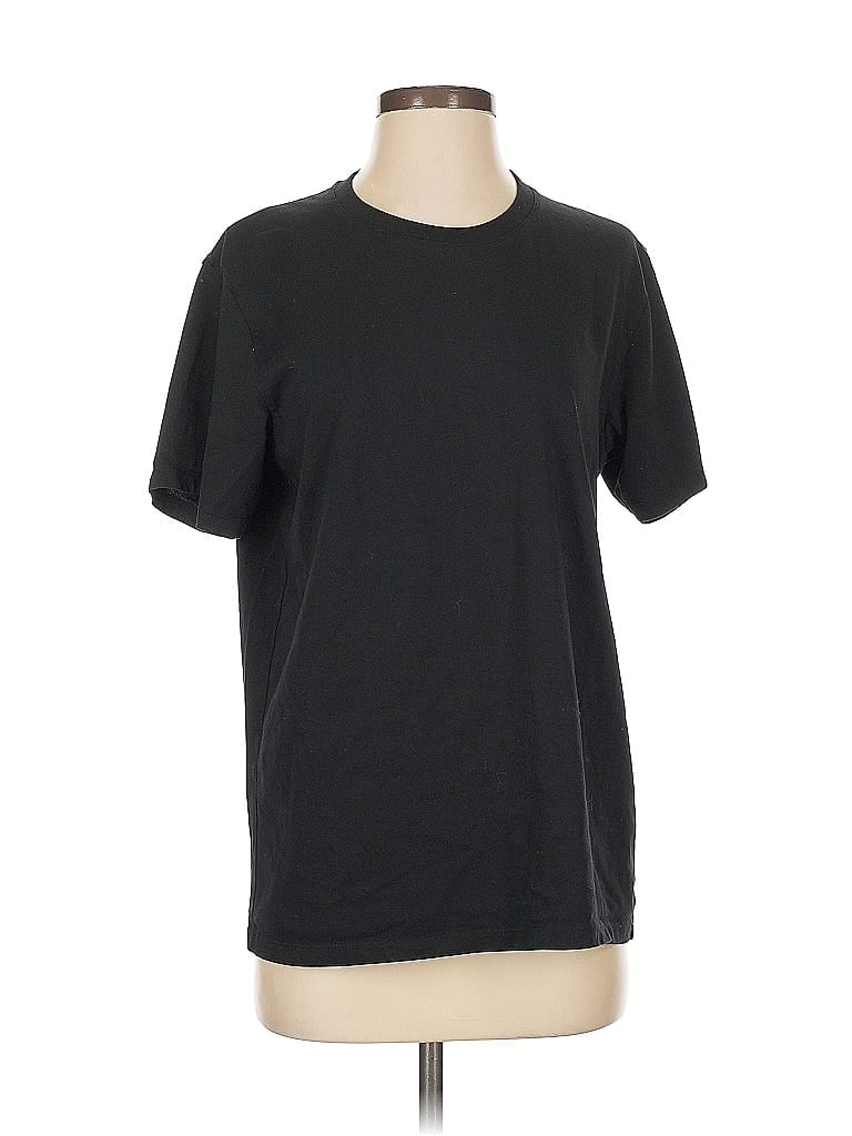 Uniqlo 100 Cotton Solid Black Short Sleeve T Shirt Size M 52 Off