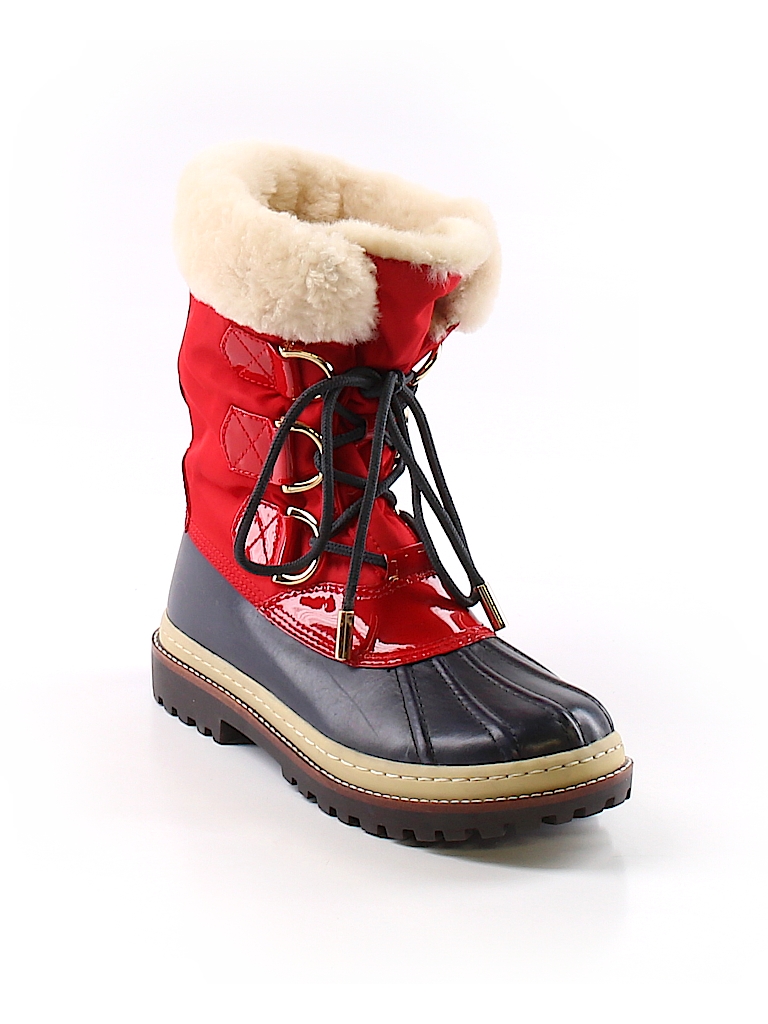 Tory Burch Solid Red Boots Size 7 - 61% off | thredUP