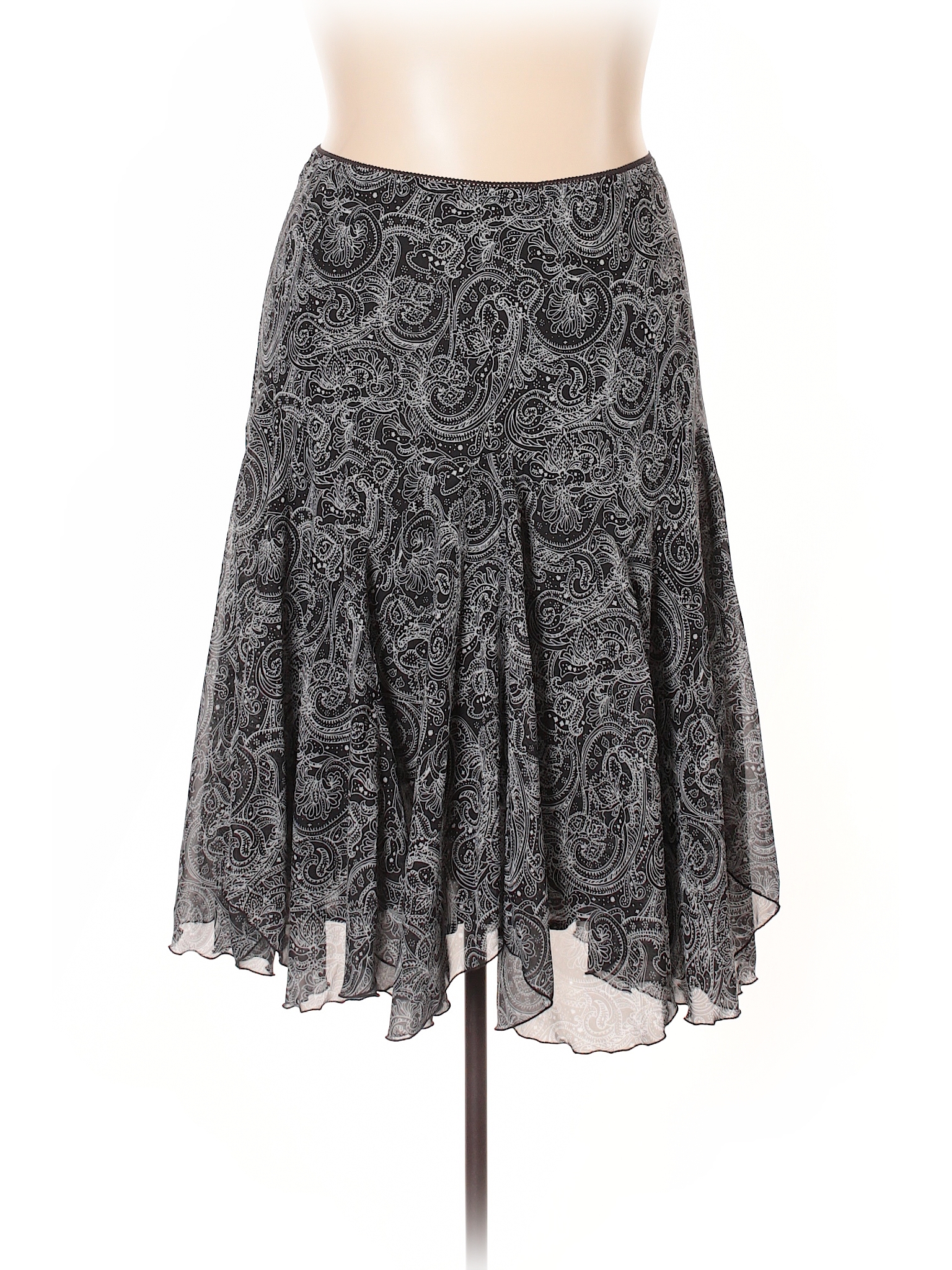 Newsworthy 100% Polyester Print Black Casual Skirt Size 2X (Plus) - 74% ...