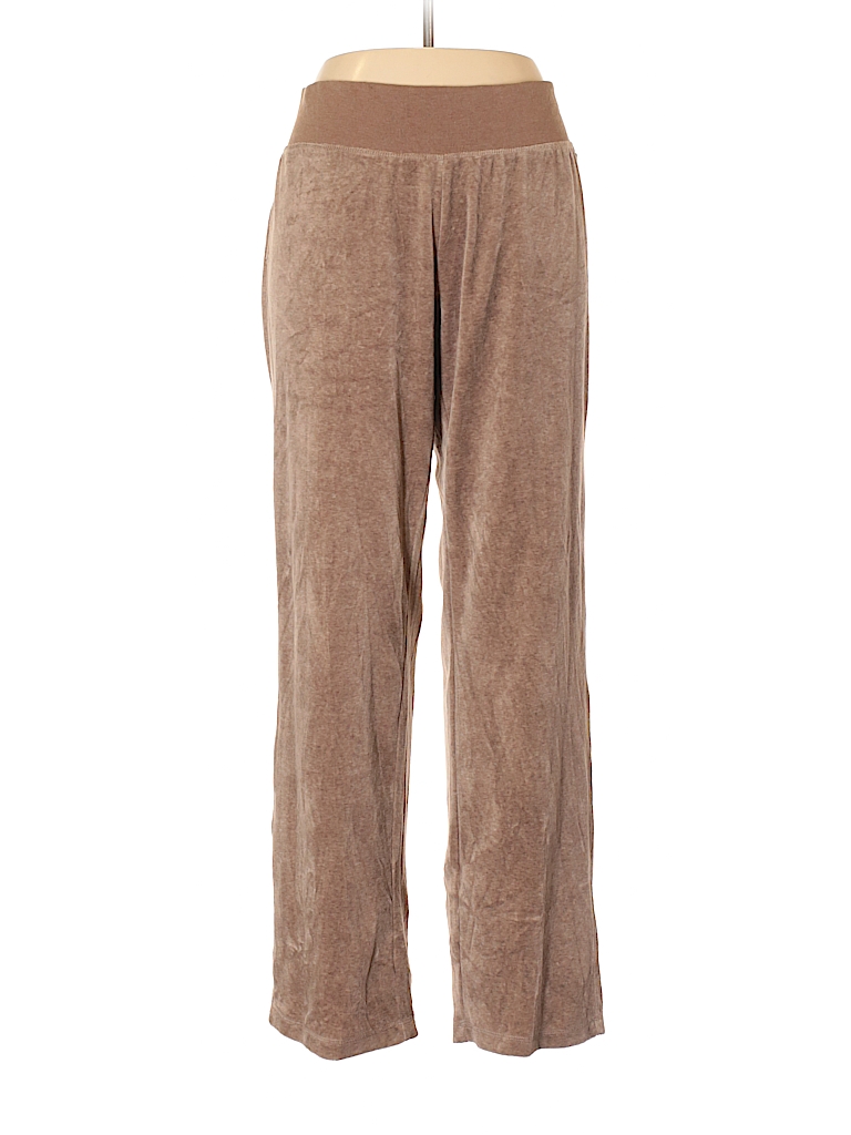 Calvin Klein Solid Brown Velour Pants Size 1X (Plus) - 87% off | thredUP
