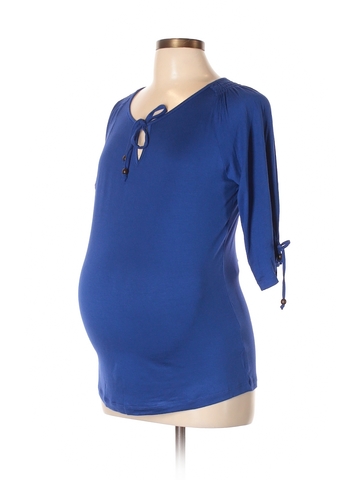 Everly Grey 3/4 Sleeve Top (view 1)