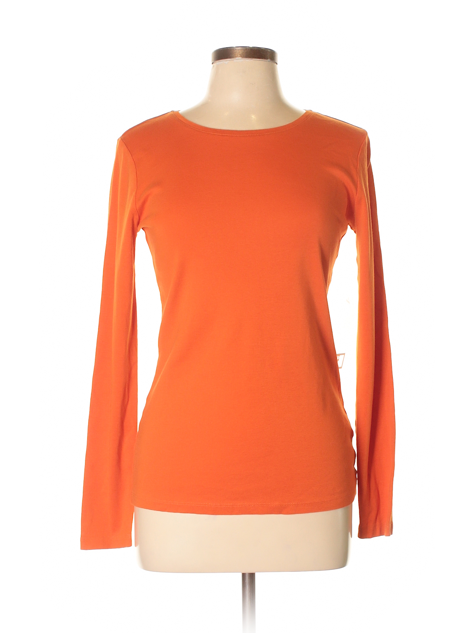 JCPenney 100% Cotton Solid Orange Long Sleeve T-Shirt Size L - 41% off ...