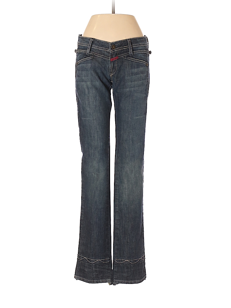 Marithe + Francois Girbaud Solid Dark Blue Jeans 24 Waist - 81% off ...